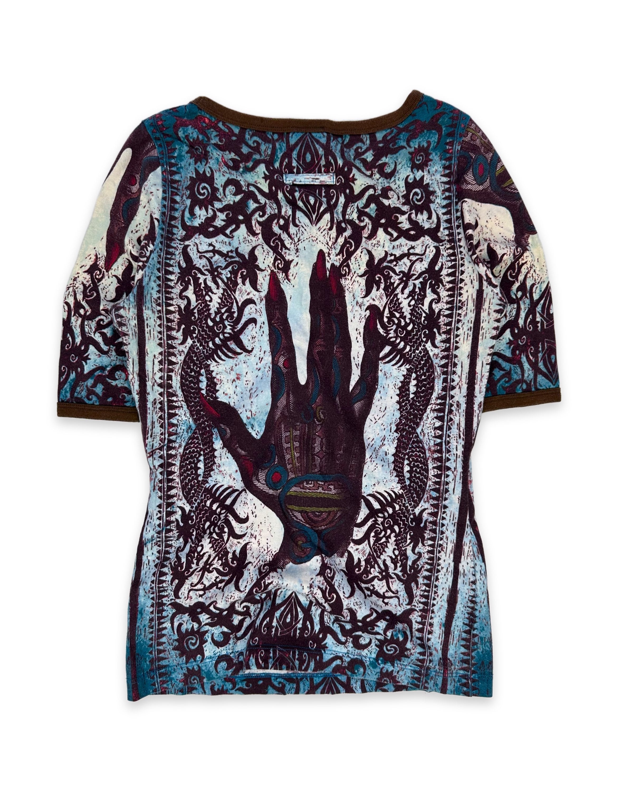 90s Jean Paul Gaultier ‘Devil’s Hand’ Gothic Tattoo T-Shirt