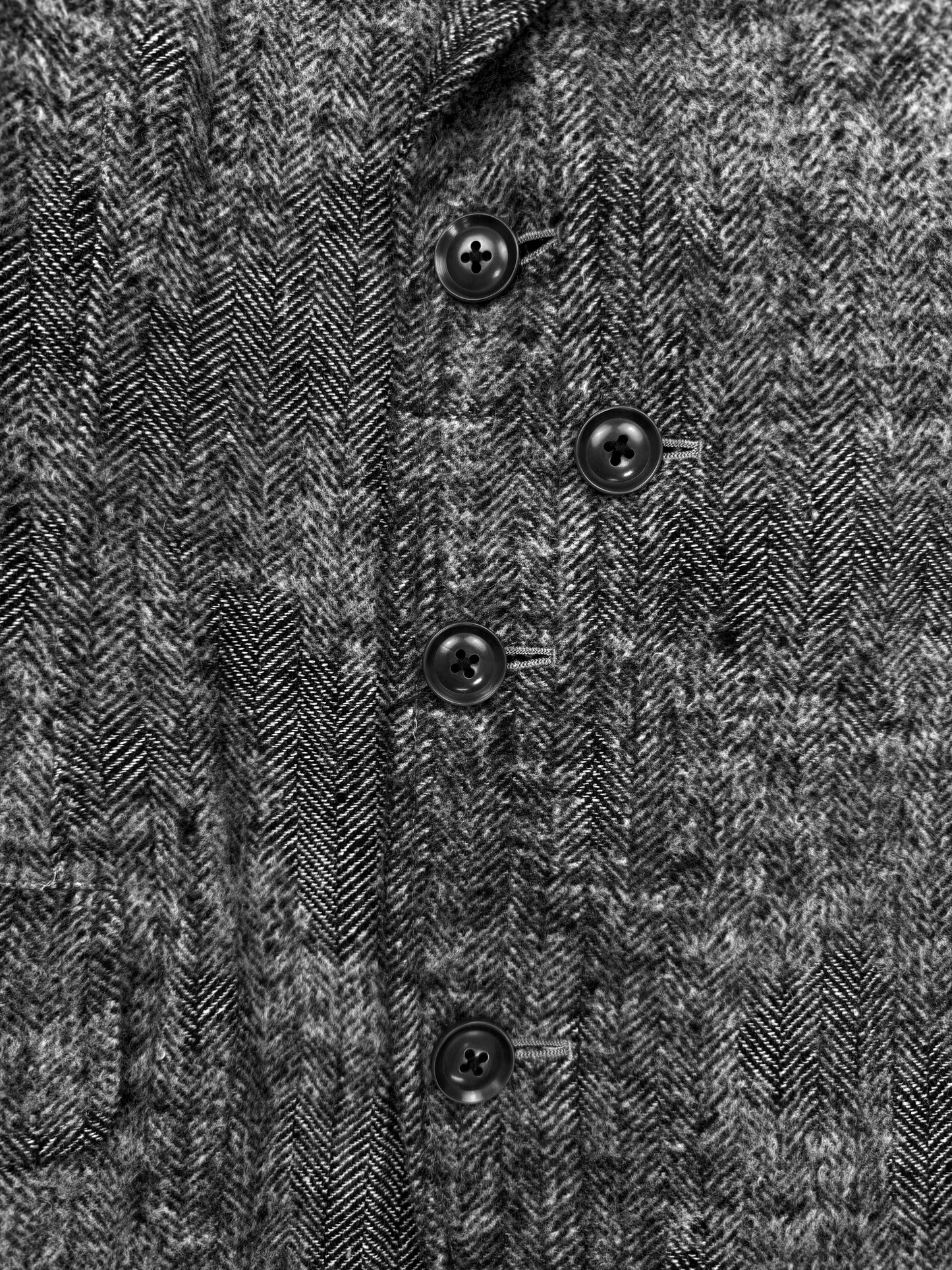 AW11 Yohji Yamamoto Homme ‘Many Buttons’ Harringbone Wool Jacket