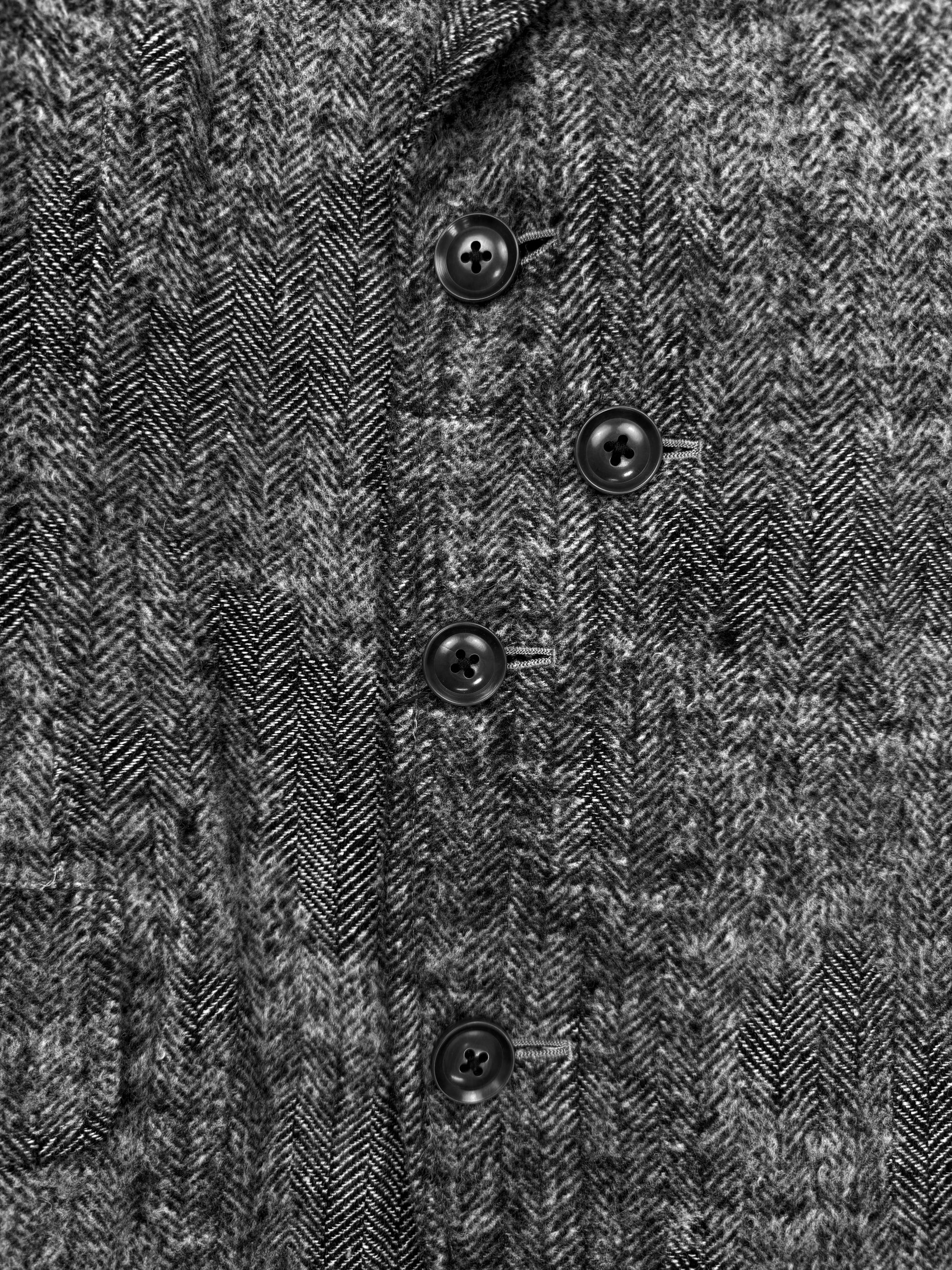 AW11 Yohji Yamamoto Homme ‘Many Buttons’ Harringbone Wool Jacket