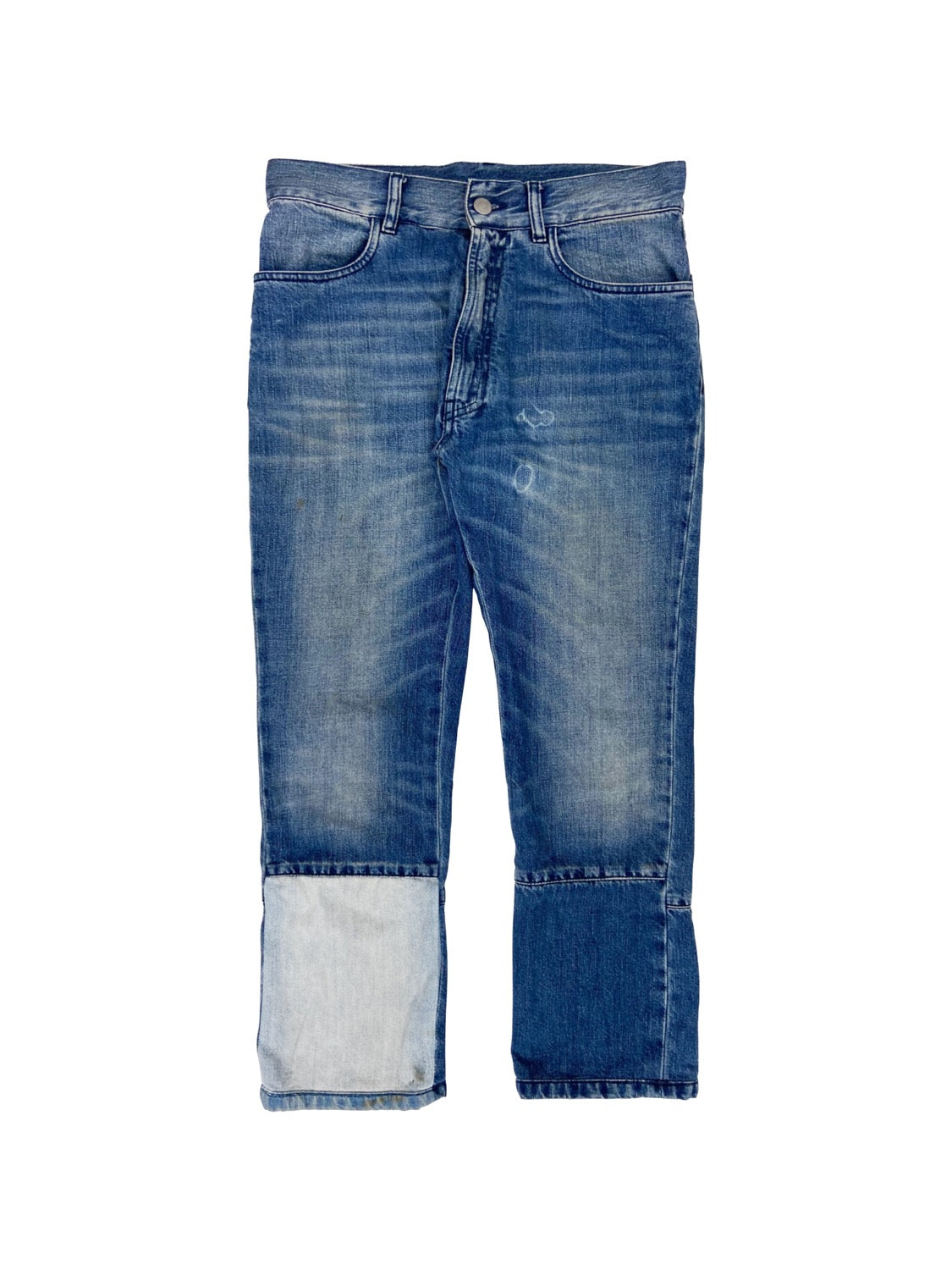 FW16 Margiela Lighter Singe Reconstructed Indigo Wash Denim
