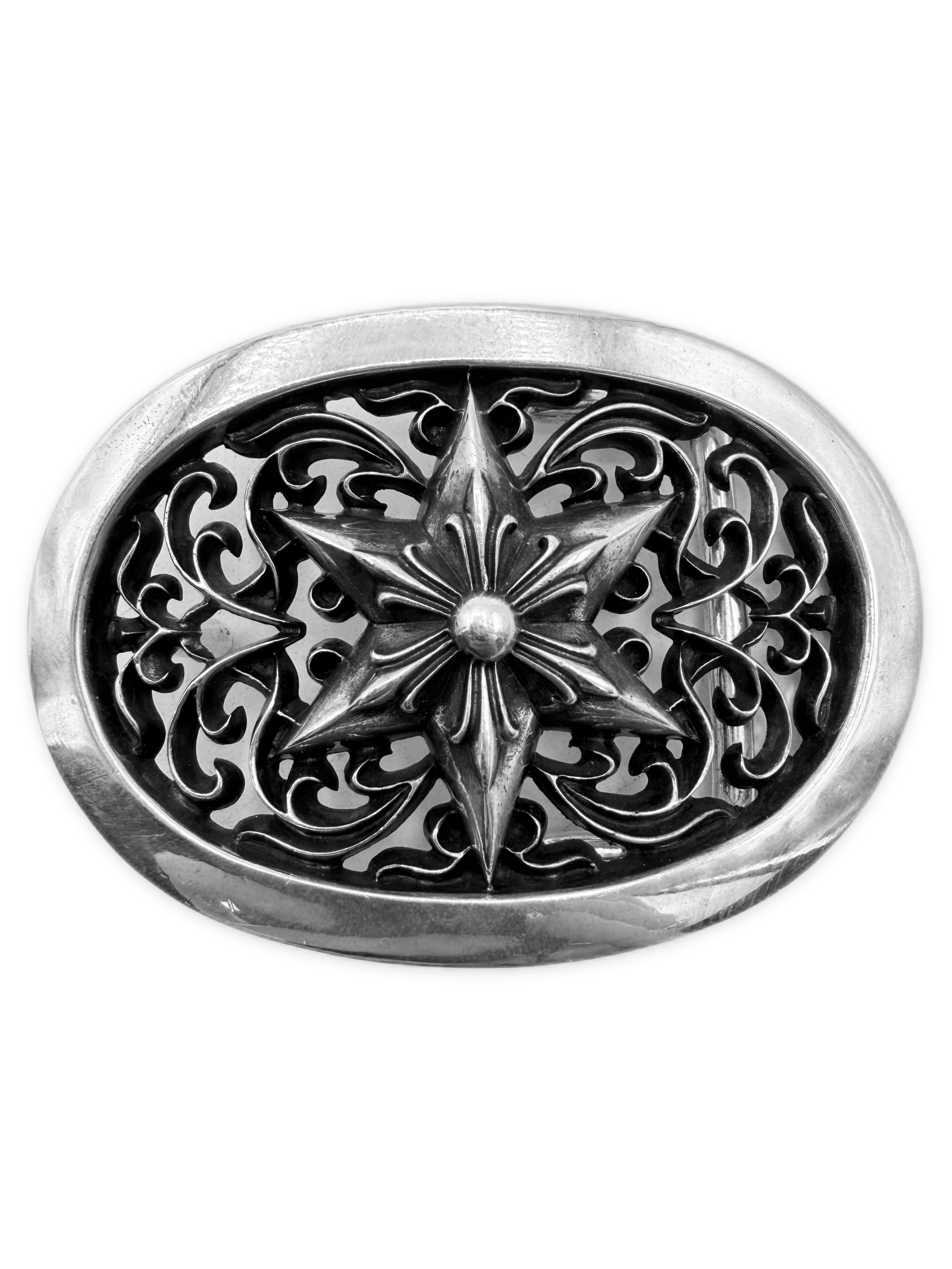 Chrome Hearts 6 Point Star .925 Silver Belt Buckle