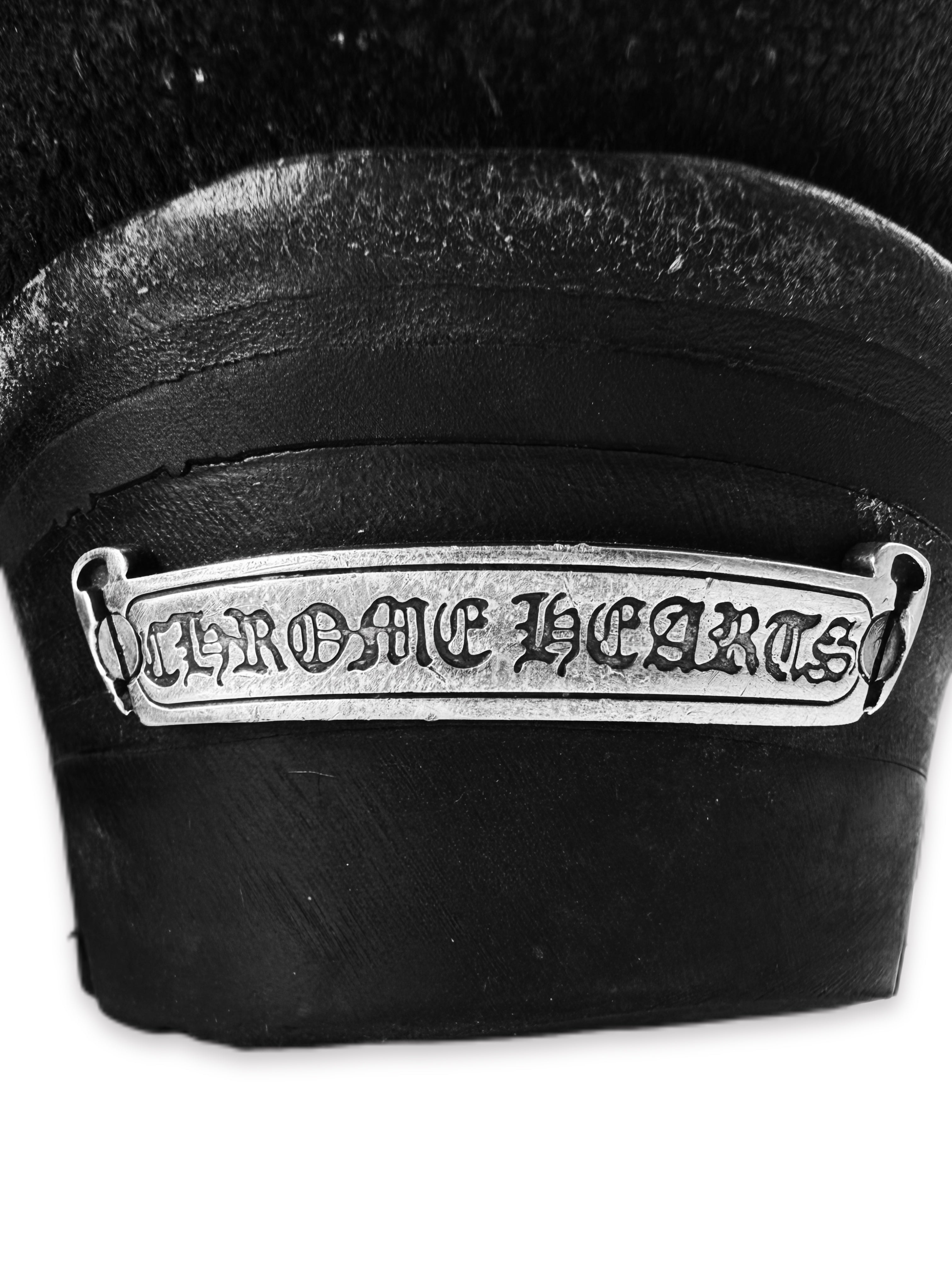 Chrome Hearts x Wesco Back Dagger Zip Gunslinger Suede Boots