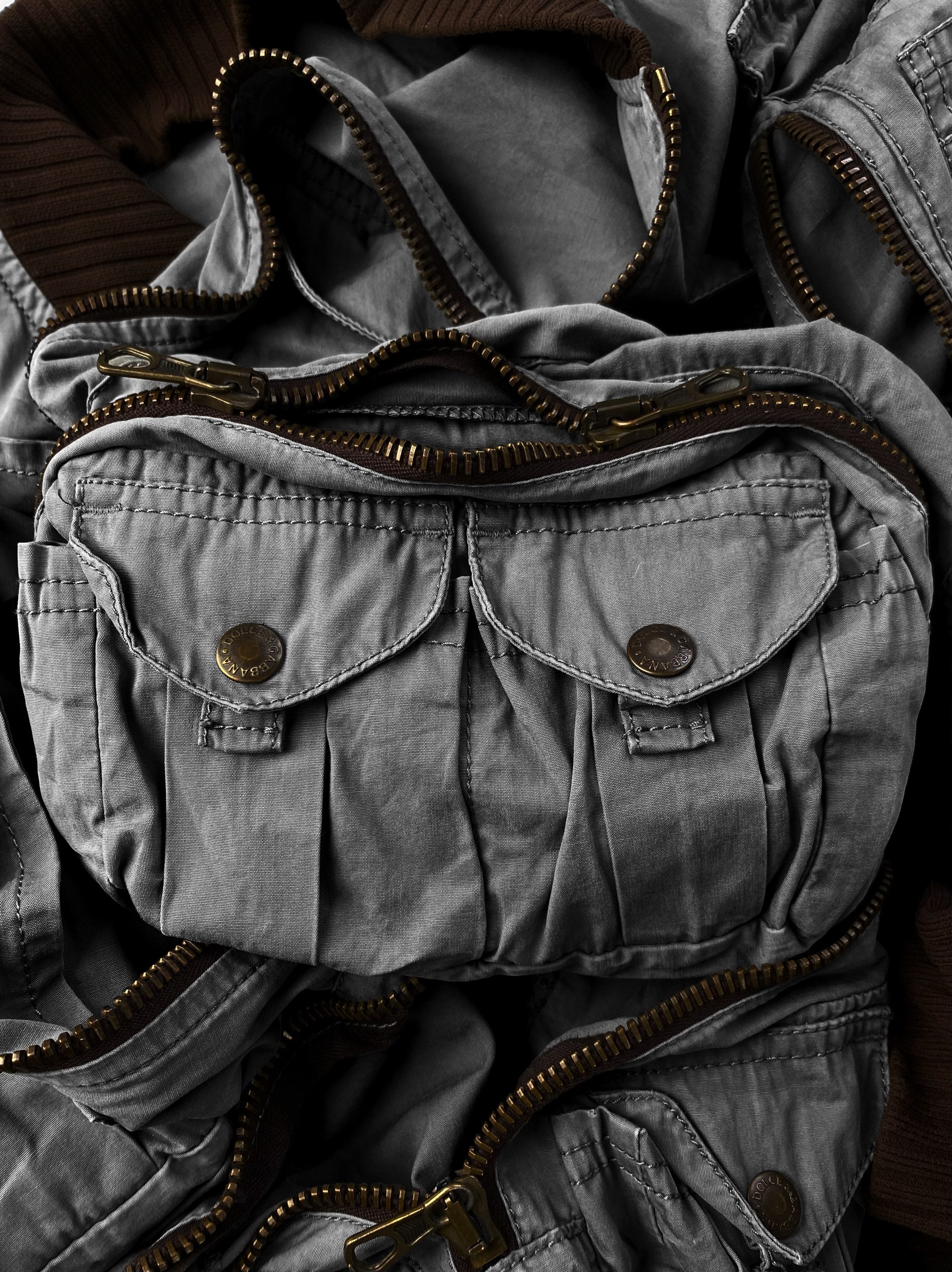 SS03 Dolce & Gabbana ‘3D’ Cargo Pocket Metallic Hunting Jacket