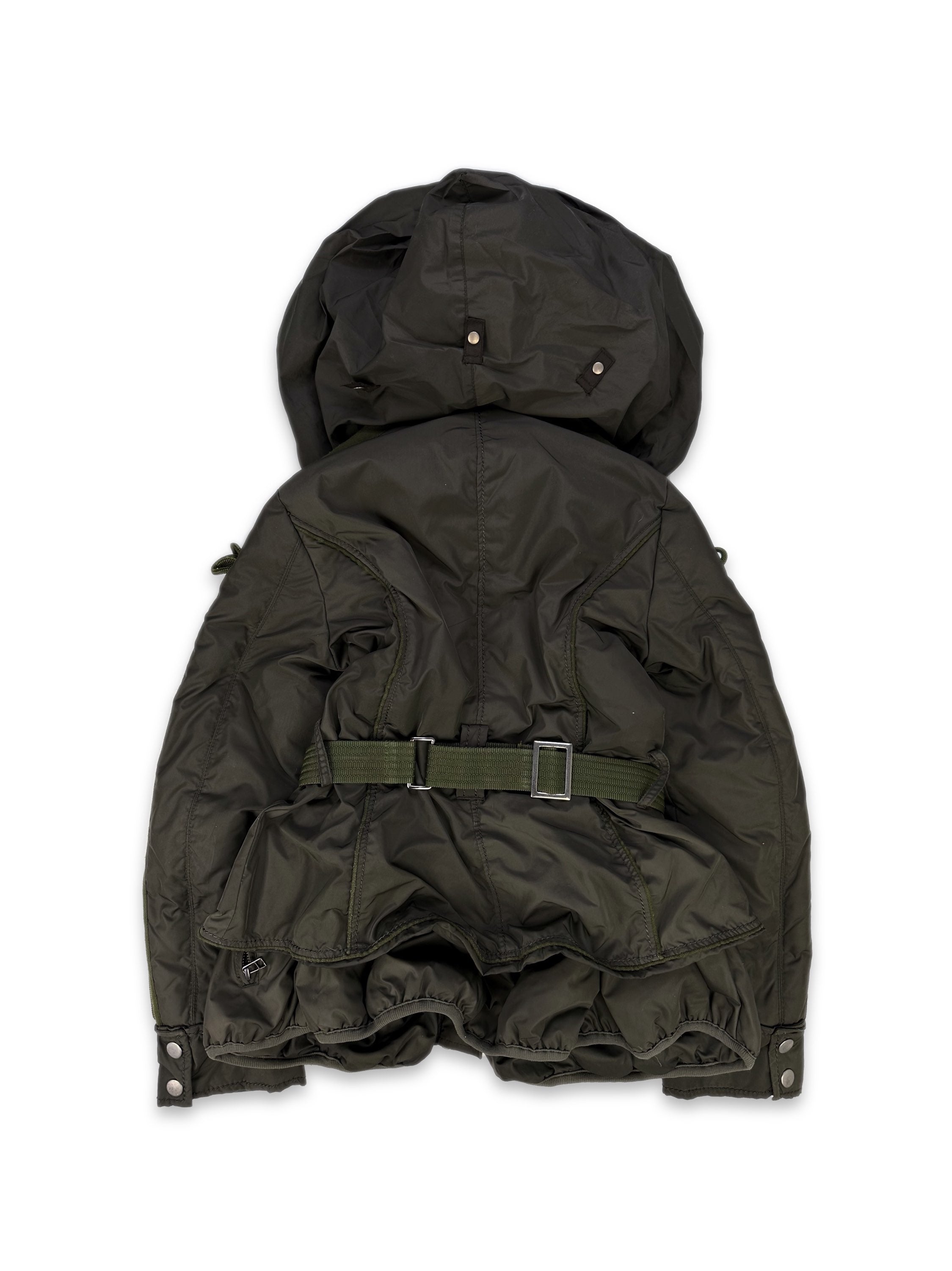 00s Marithe Francois Girbaud ‘Belted’ Exploding Puffer Jacket