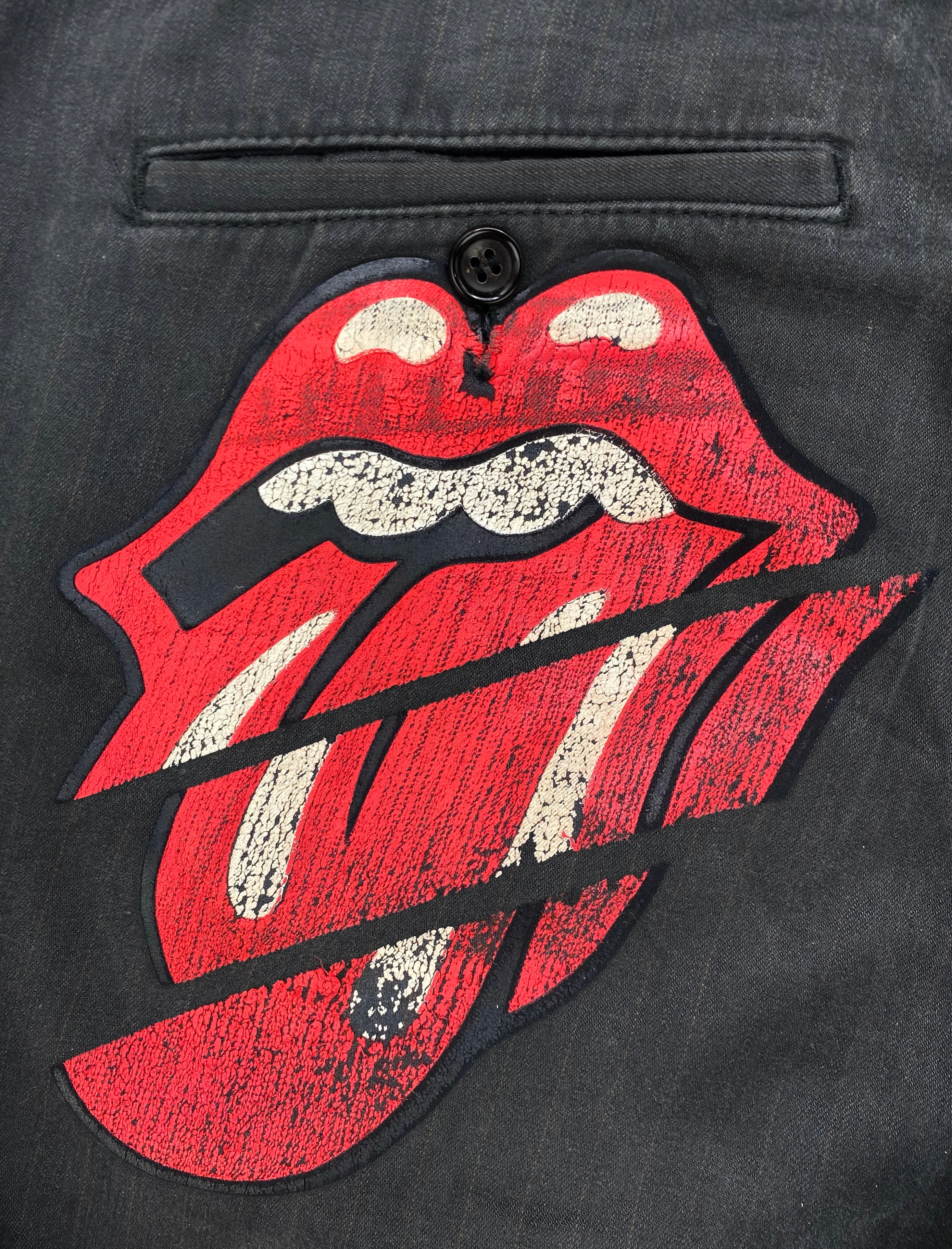 SS06 Comme Des Garçons Homme Plus Rolling Stones Split Logo Trousers