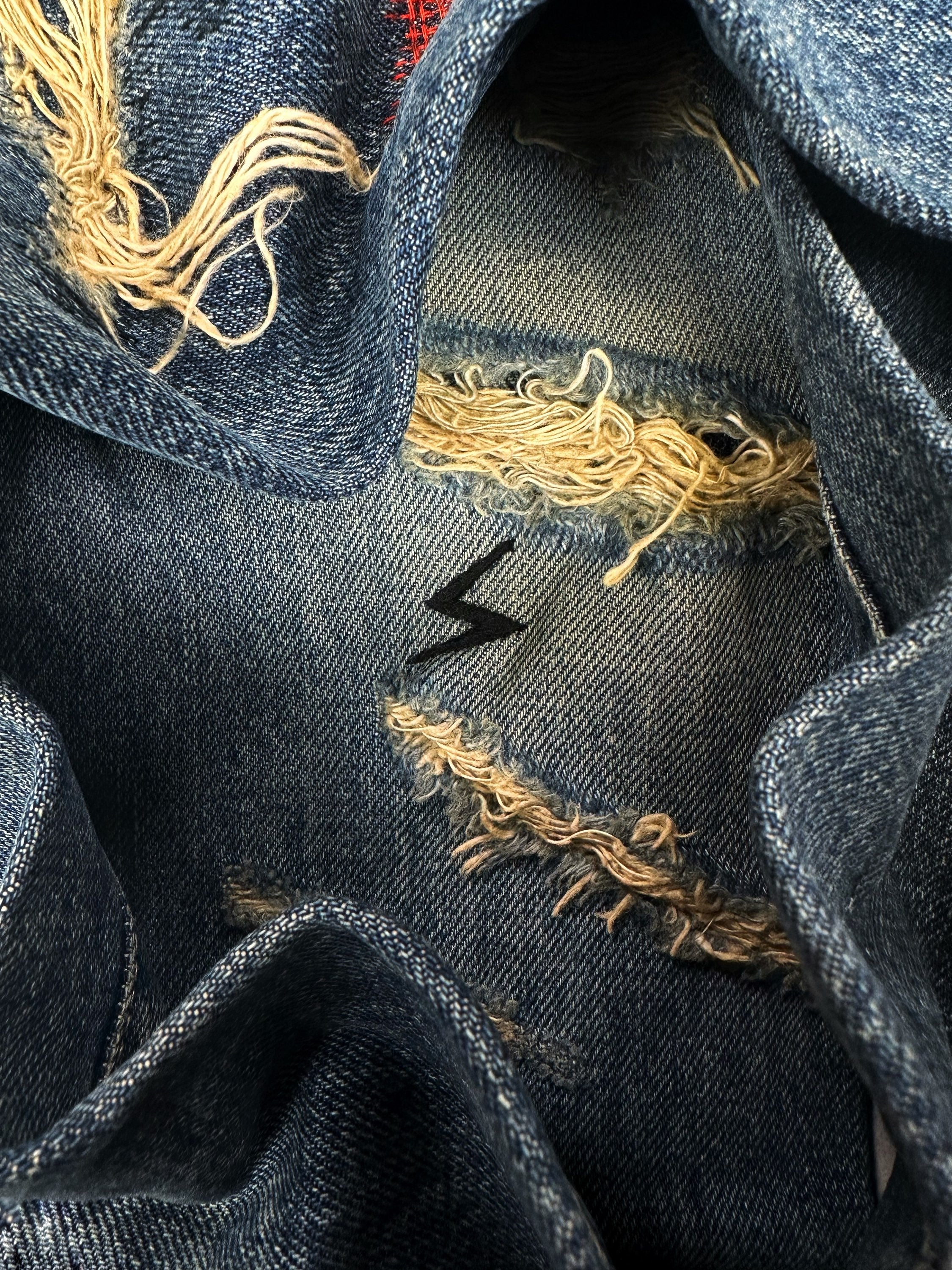 SS05 Undercover ‘But Beautiful’ 60 Red Stitch Patchwork Denim