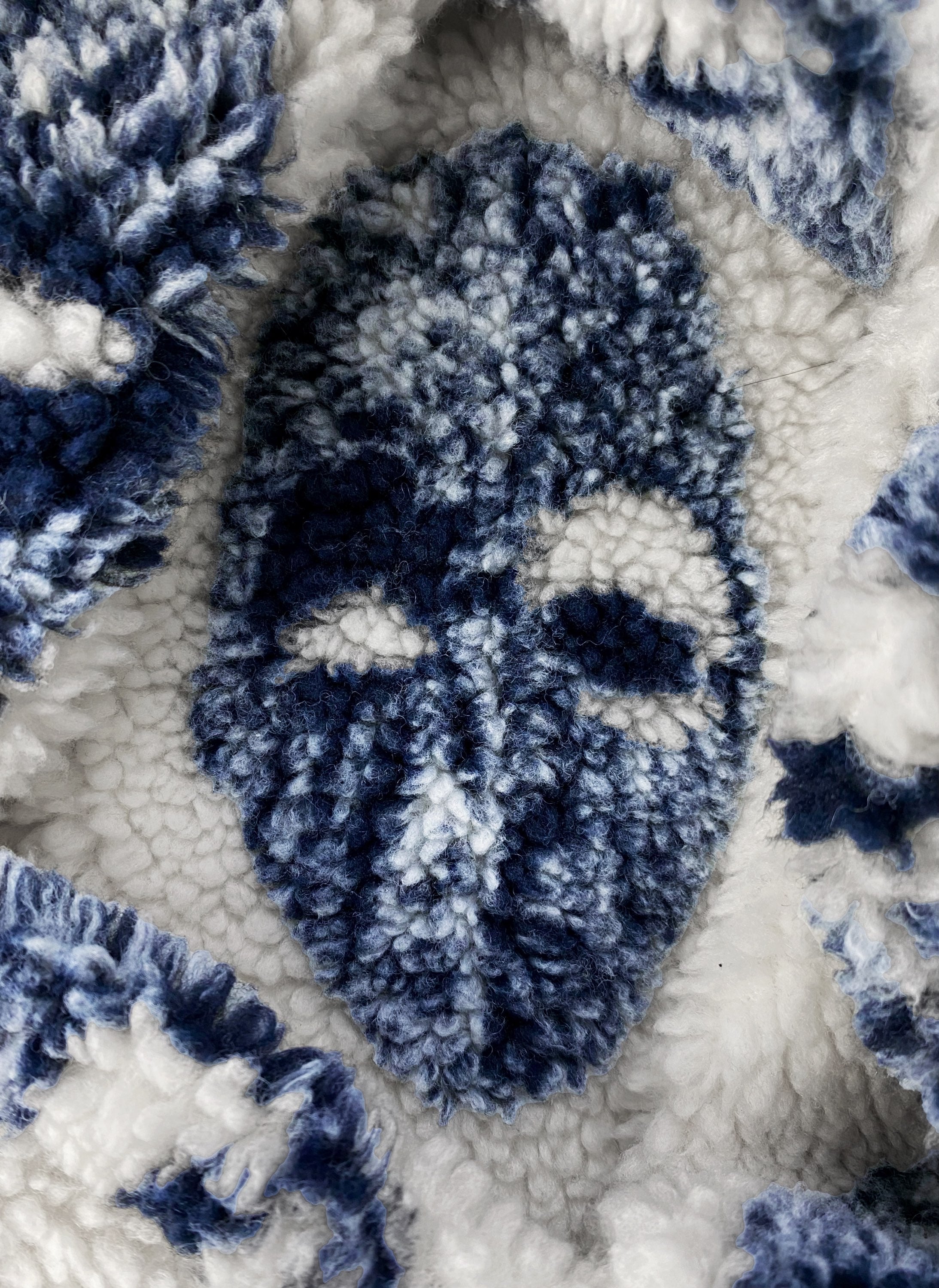 SS20 Stüssy ‘Mask’ Full-zip Graphic Sherpa Fleece Jacket