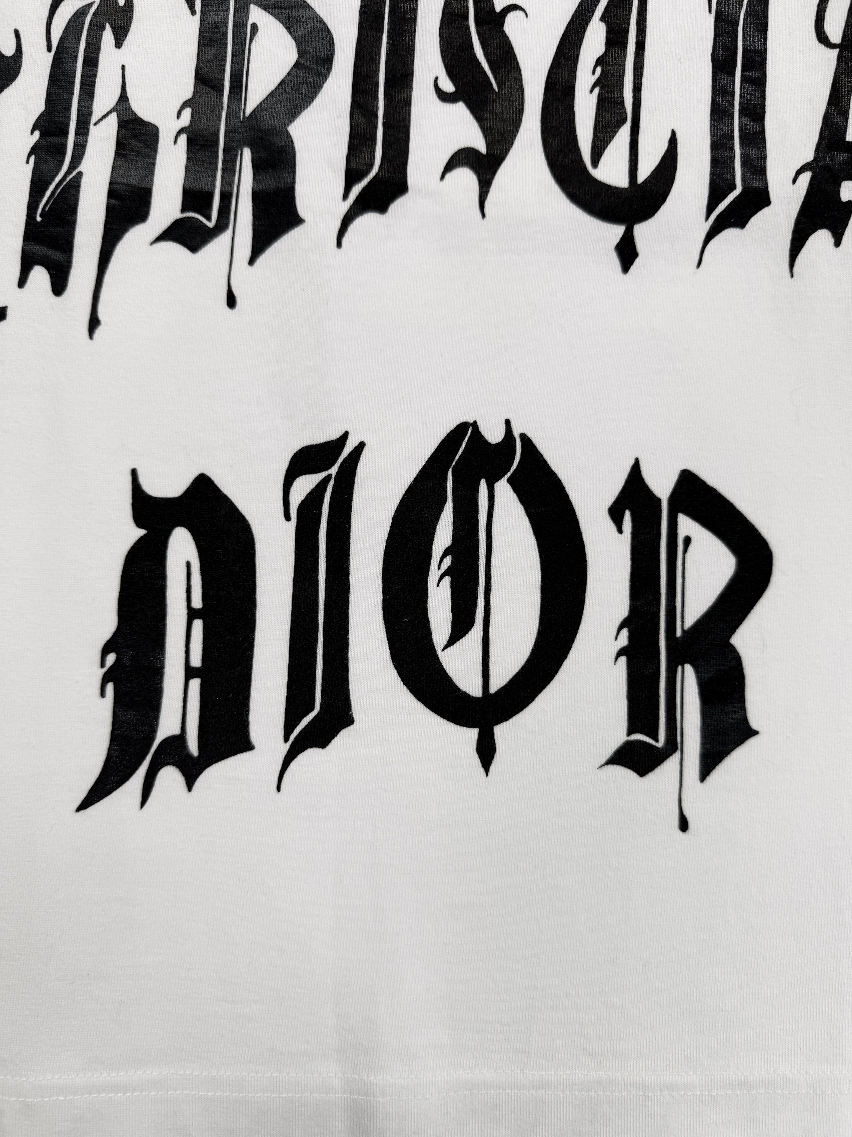 SS02 Dior ‘Christian Dior’ Gothic 1947 White Logo Tank Top