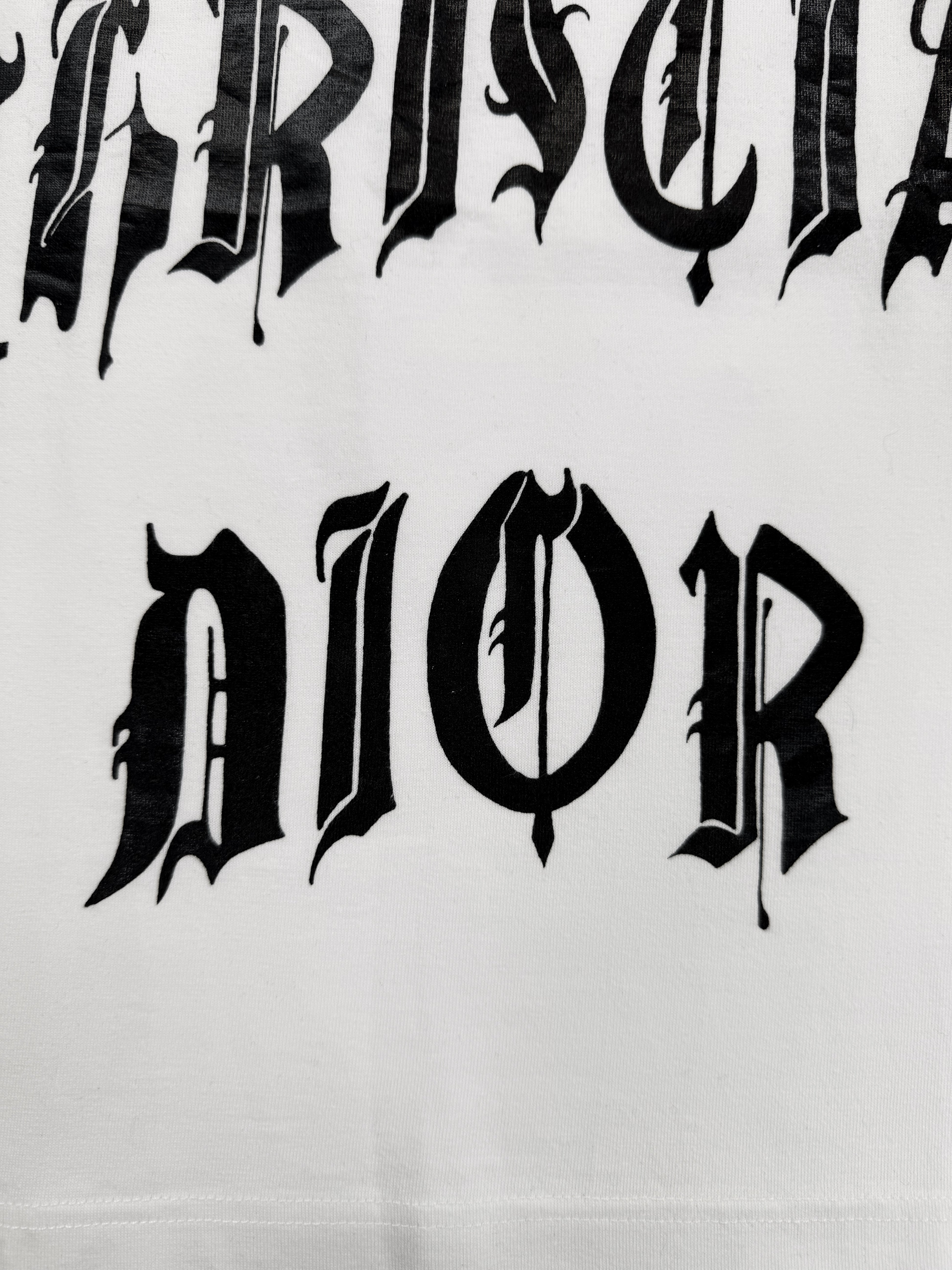 SS02 Dior ‘Christian Dior’ Gothic 1947 White Logo Tank Top