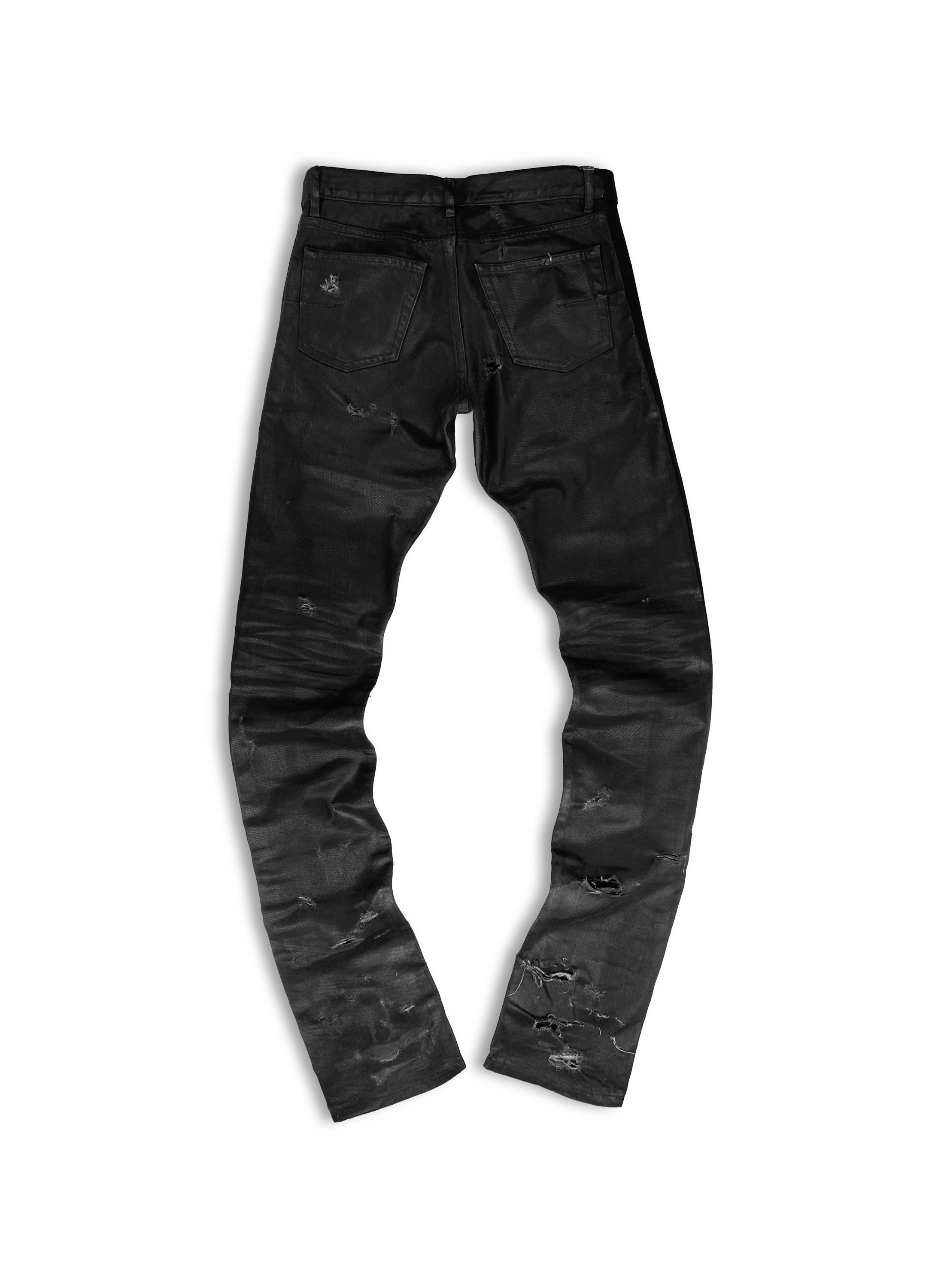SS04 Dior by Hedi Slimane ‘Strip’ Distressed Waxed Skinny Denim
