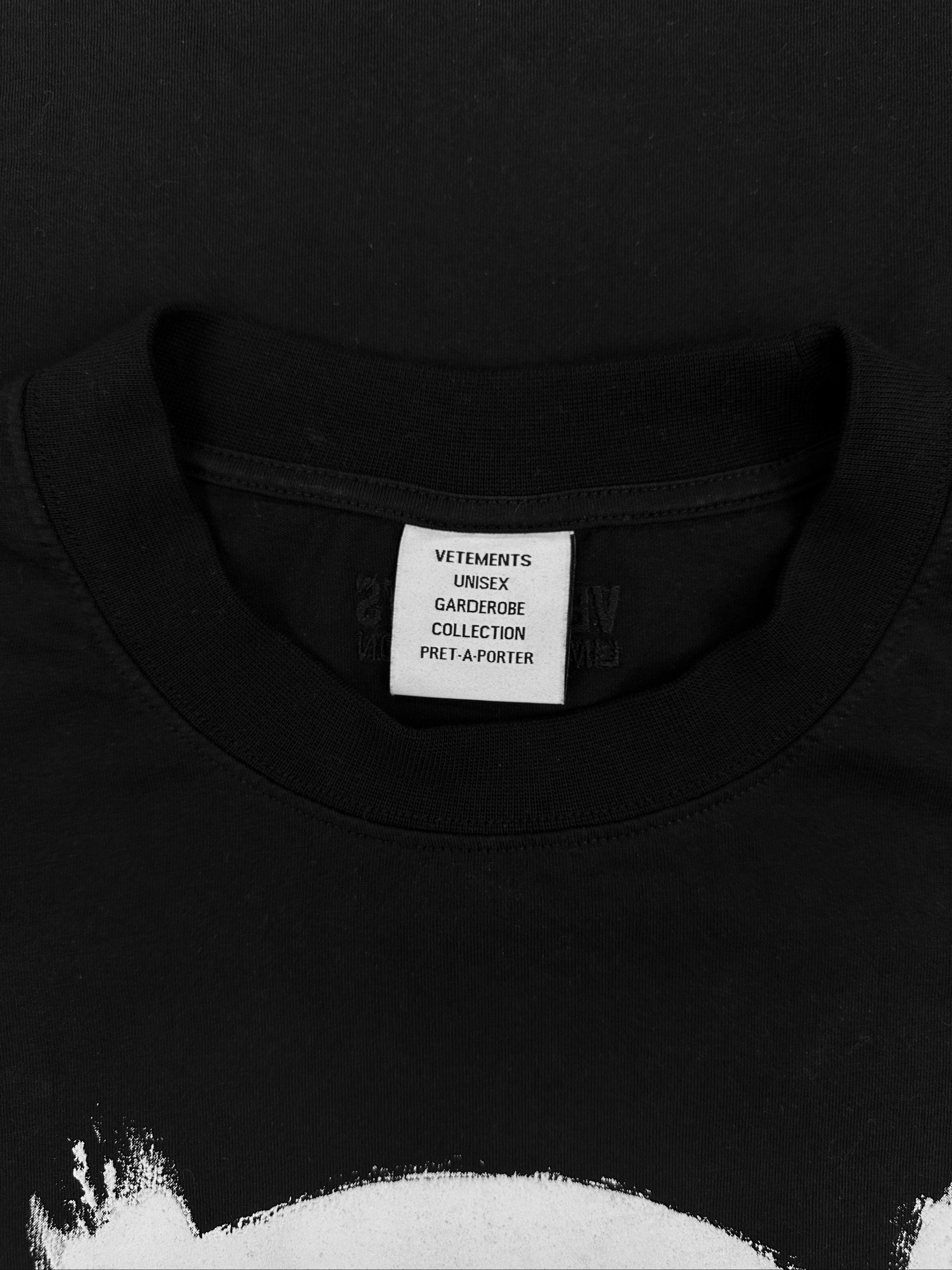 Vetements ‘Anarchy’ Paint Graphic Oversized Long Sleeve Shirt