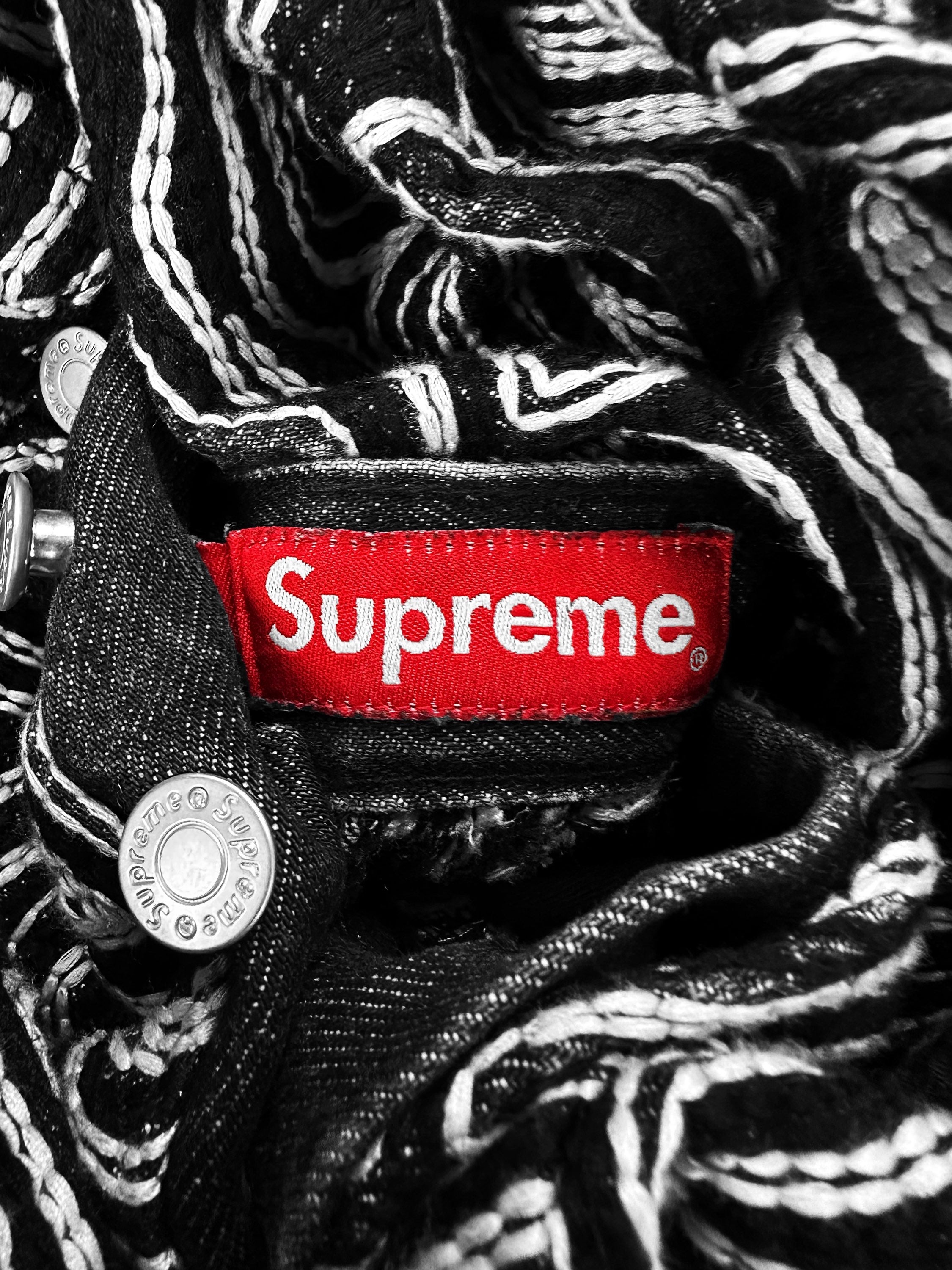 SS22 Supreme x Raúl de Nieves ‘Chainstitch’ 14oz Embroidered Denim