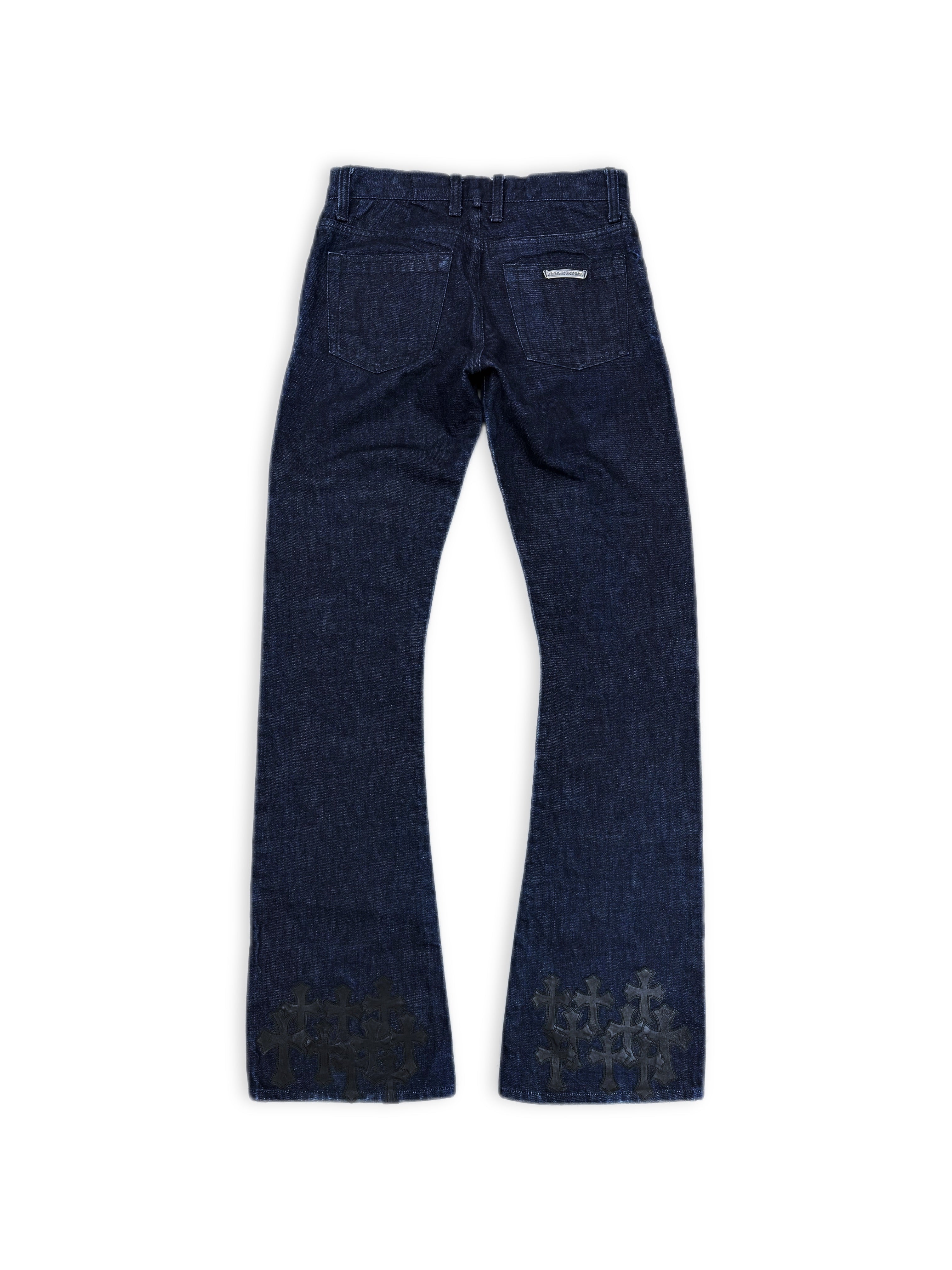 Chrome Hearts RICHARD STARK PERSONAL Flared 19 Cross Patch Dark Blue Jeans