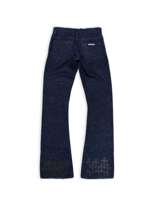 Chrome Hearts RICHARD STARK PERSONAL Flared 19 Cross Patch Dark Blue Jeans