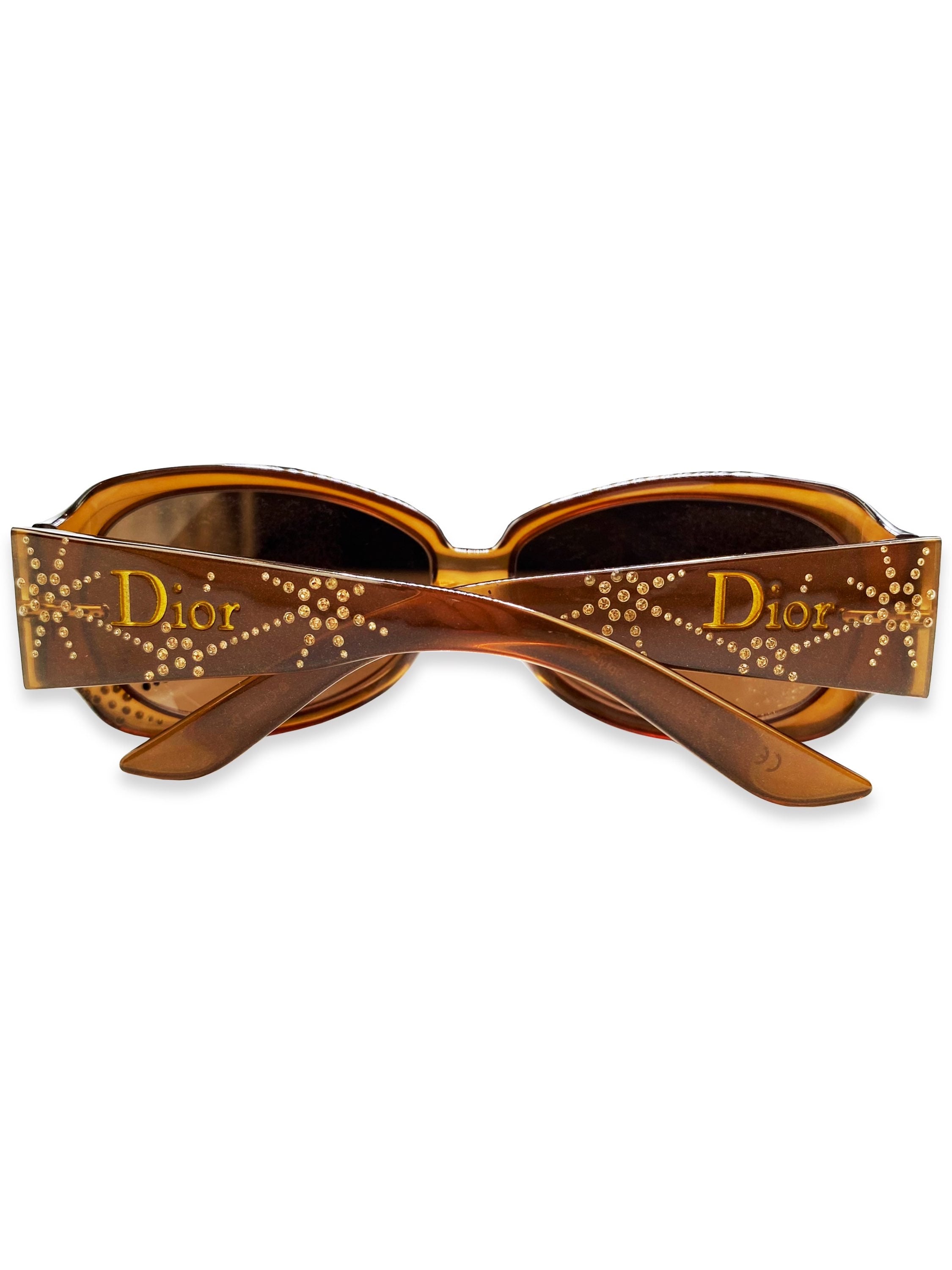 2000’s Dior Bewjewlled Gold Rounded Explosion Sunglasses