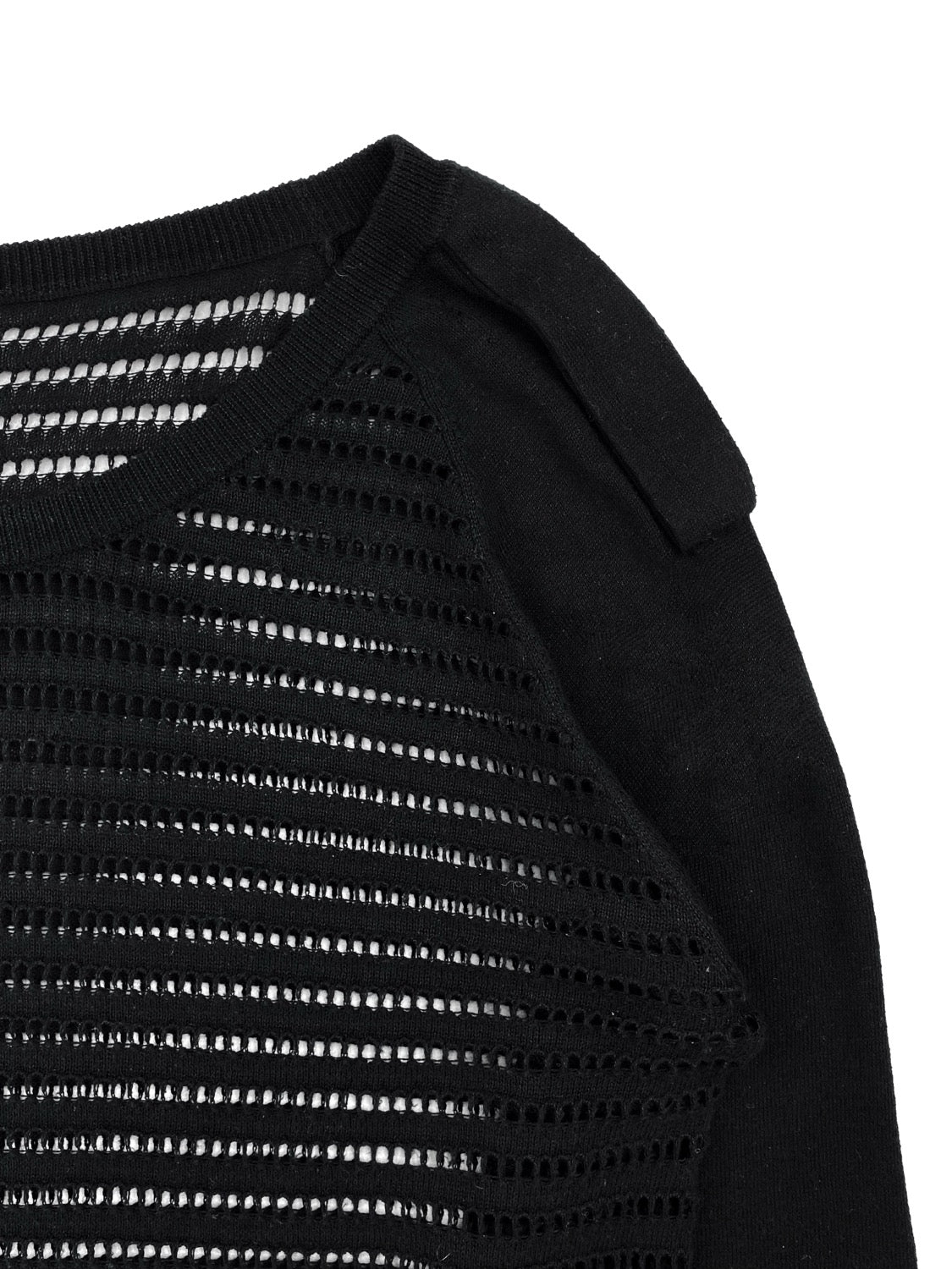 SS07 Dior Homme Grid Cut Knitted Raglan Longsleeve Shirt