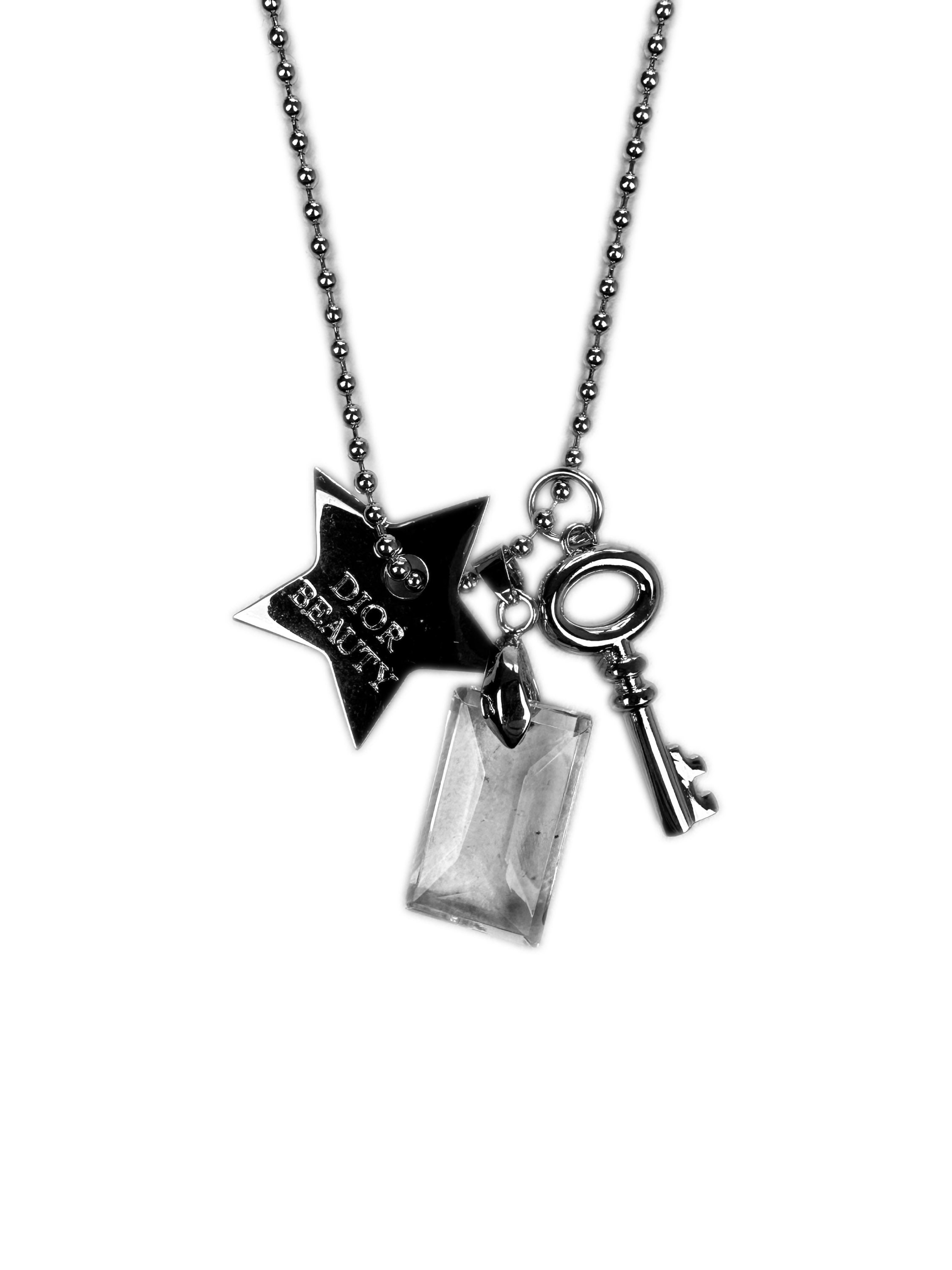 Dior ‘Beauty’ Silver Star Key Pendant Necklace