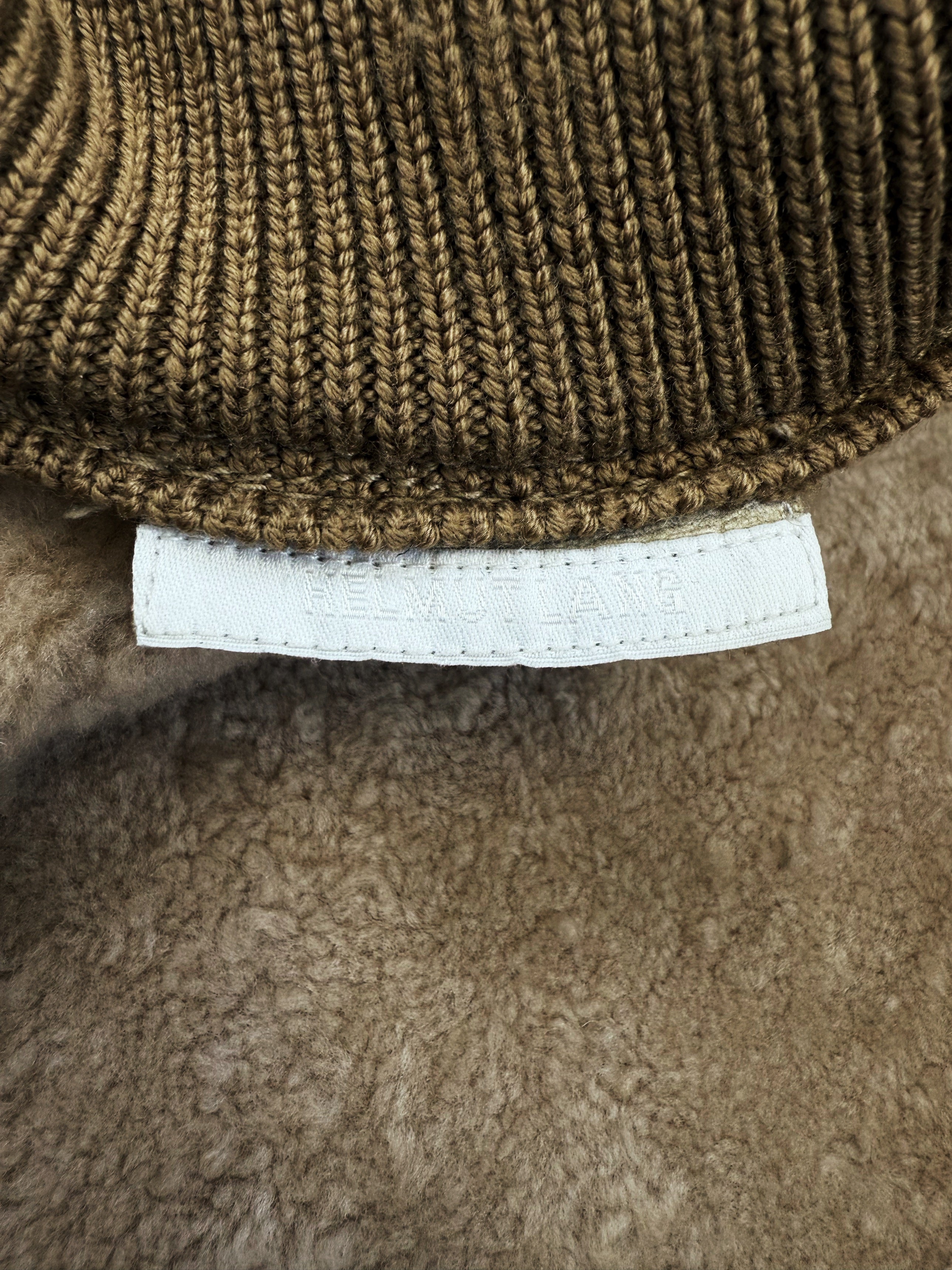 00s Helmut Lang SAMPLE Univox Shearling Lined Lambskin Bomber Jacket