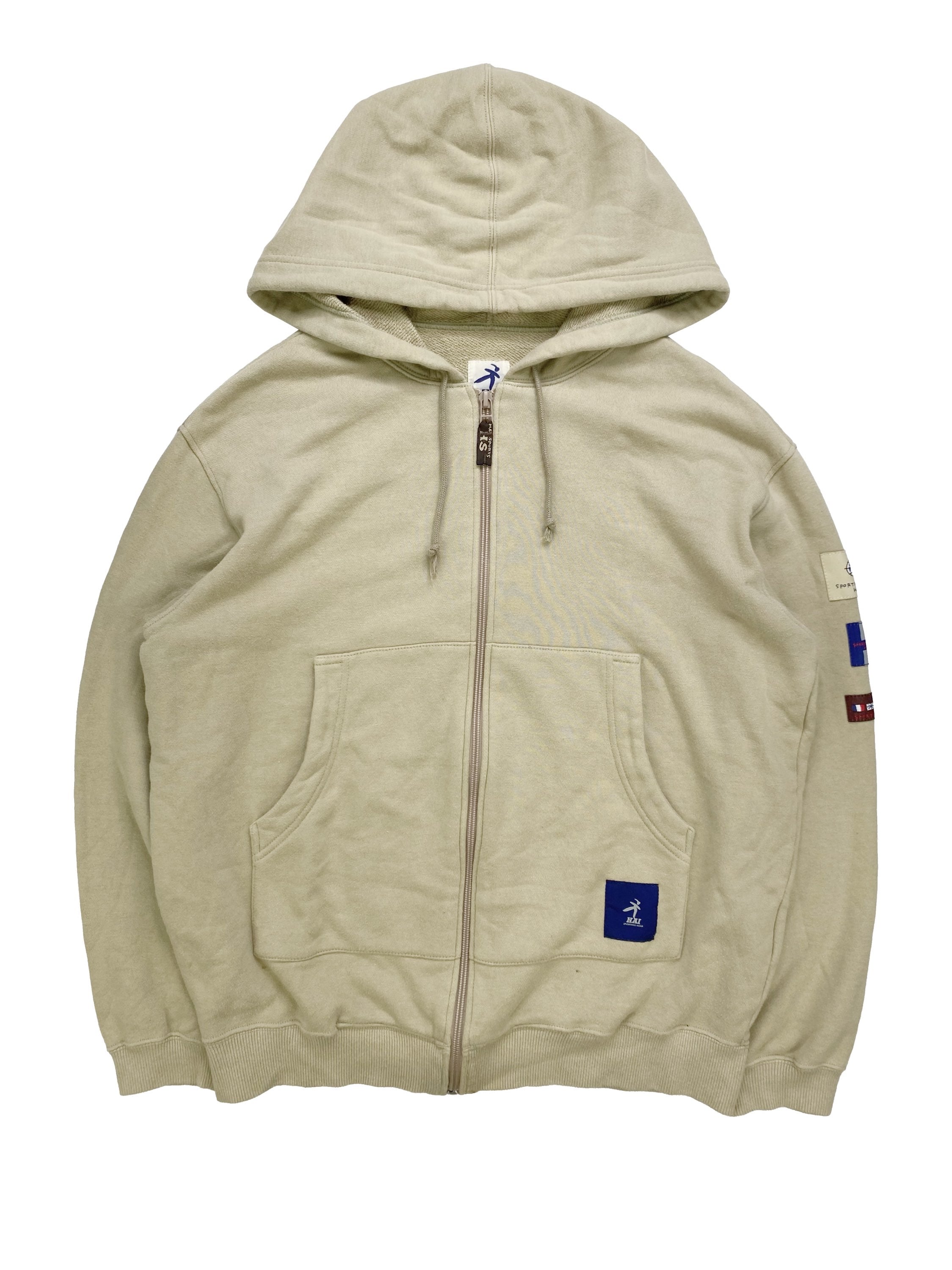 90’s Hai Sporting Gear by Issey Miyake Patched Flag Zip-Up Hoodie