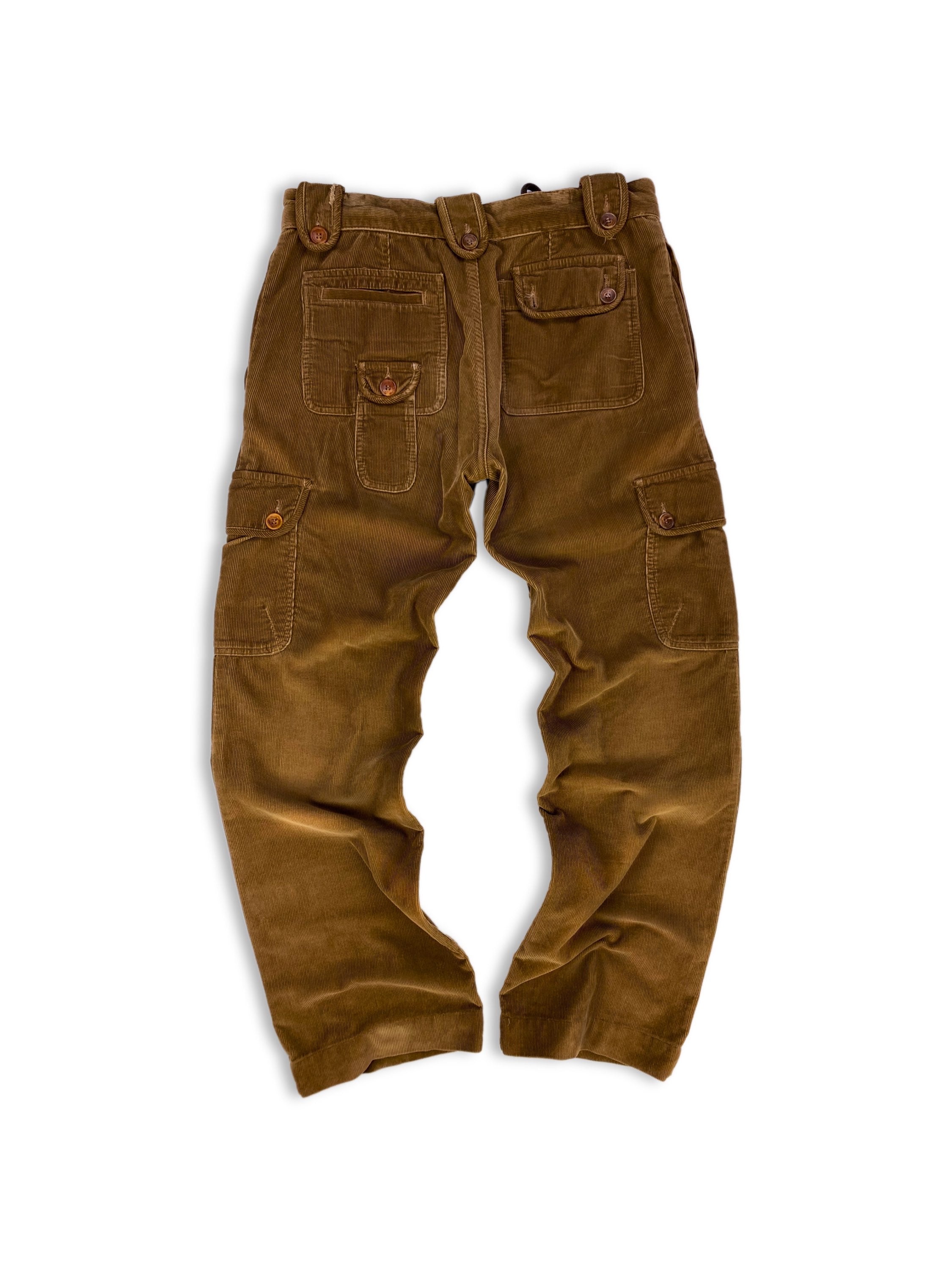 SS05 Dolce &amp; Gabbana ‘Utility’ Multi-Pocket Corduroy Cargo Pants