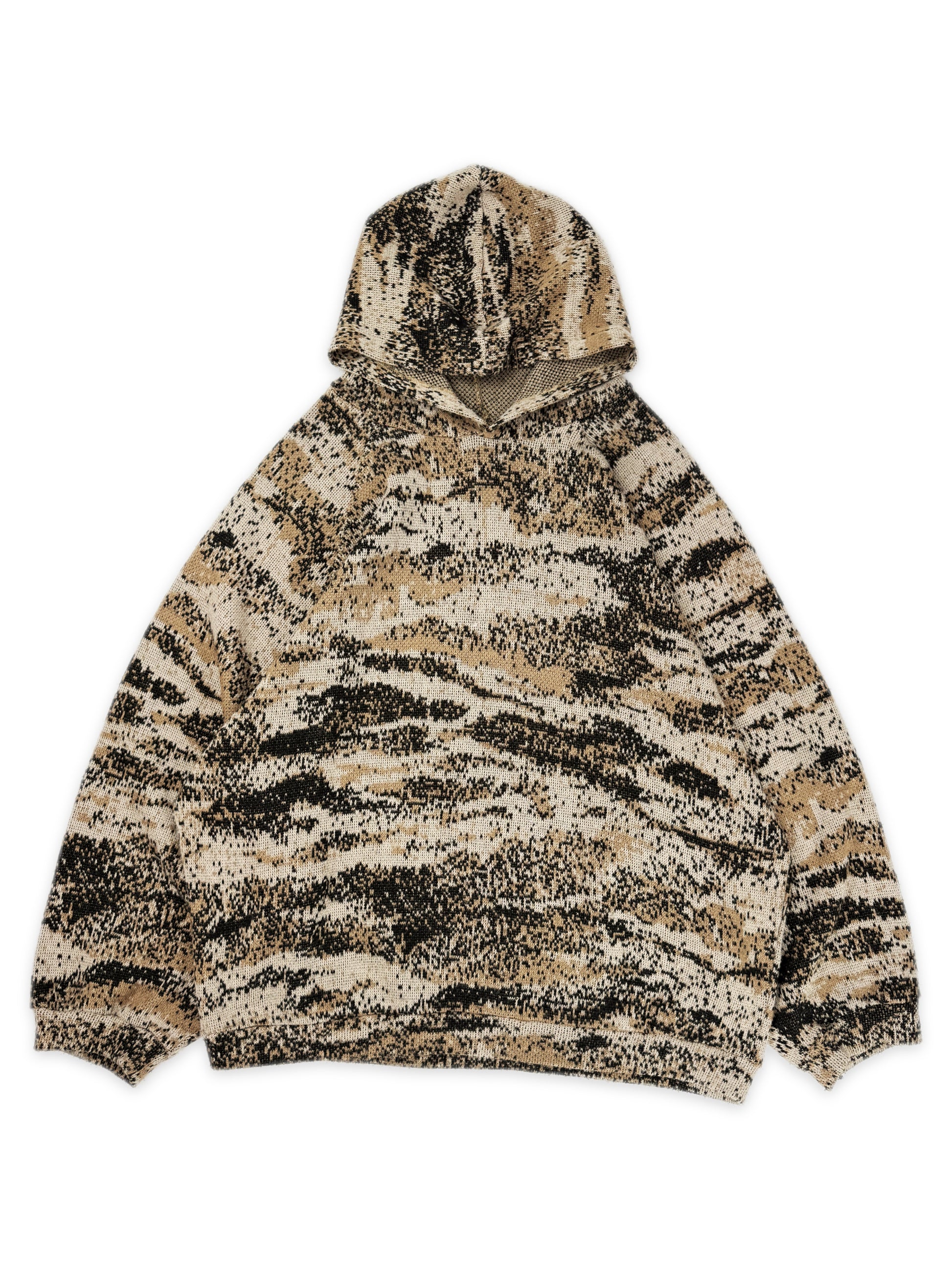 AW02 Raf Simons ‘Virginia Creeper’ Beige Digicamo Raglan OS Hoodie