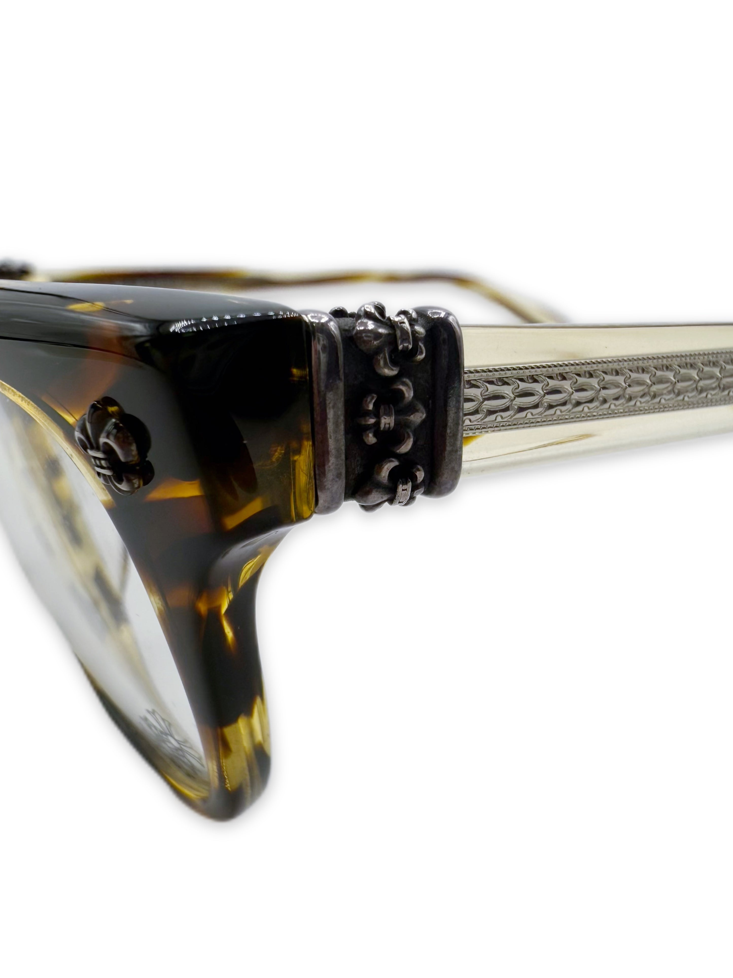 Chrome Hearts ‘Instabutt’ Fleur Tortoise Shell Prescription Glasses