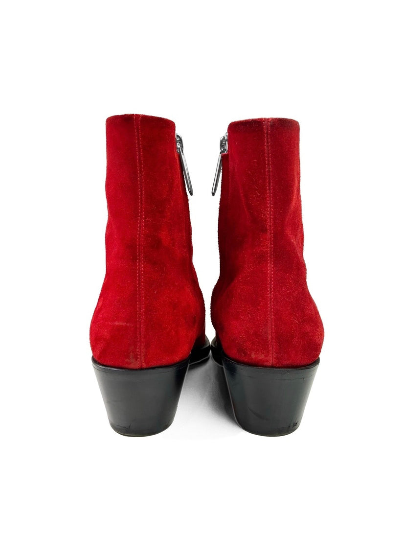 CK205W39NYC by Raf Simons Cal Clute Metal Toe Suede Boots