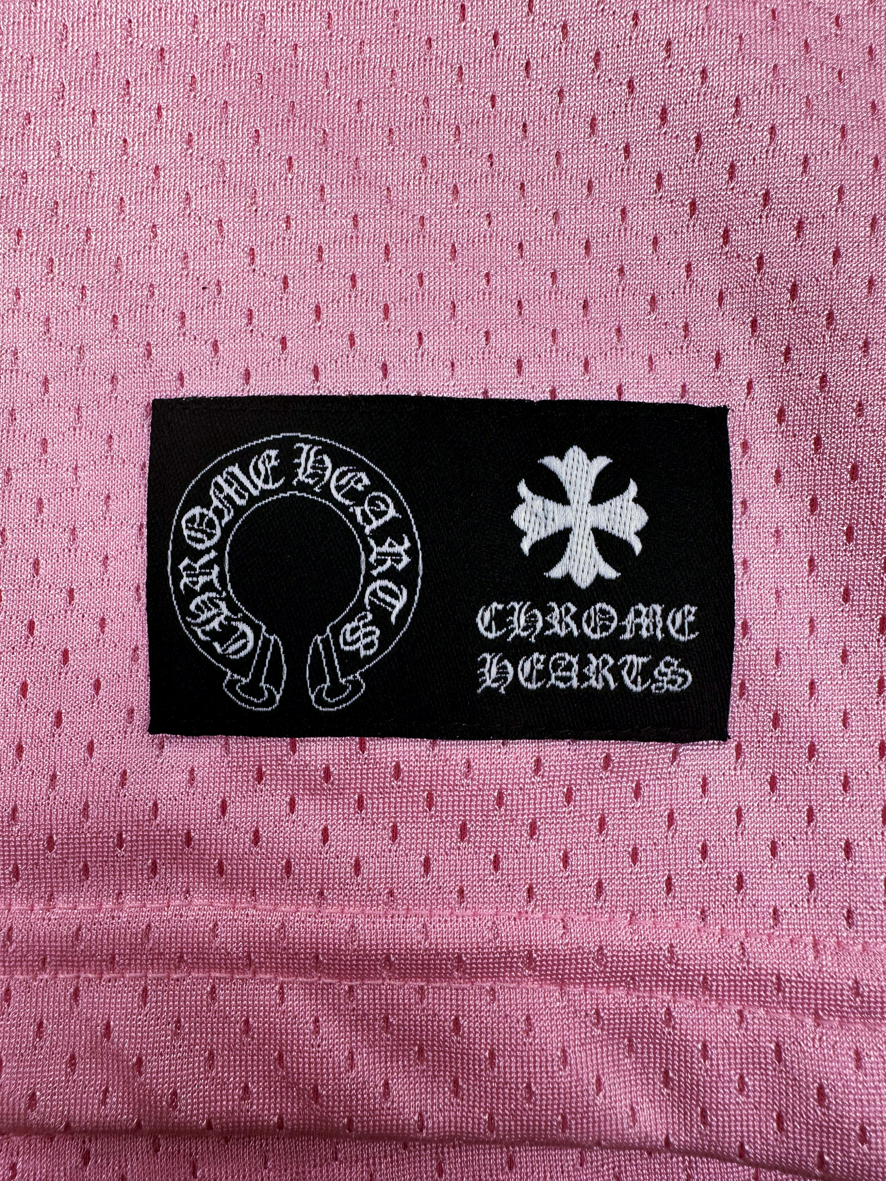Chrome Hearts ‘Love You’ Baby Pink Fleur Sleeve Jersey