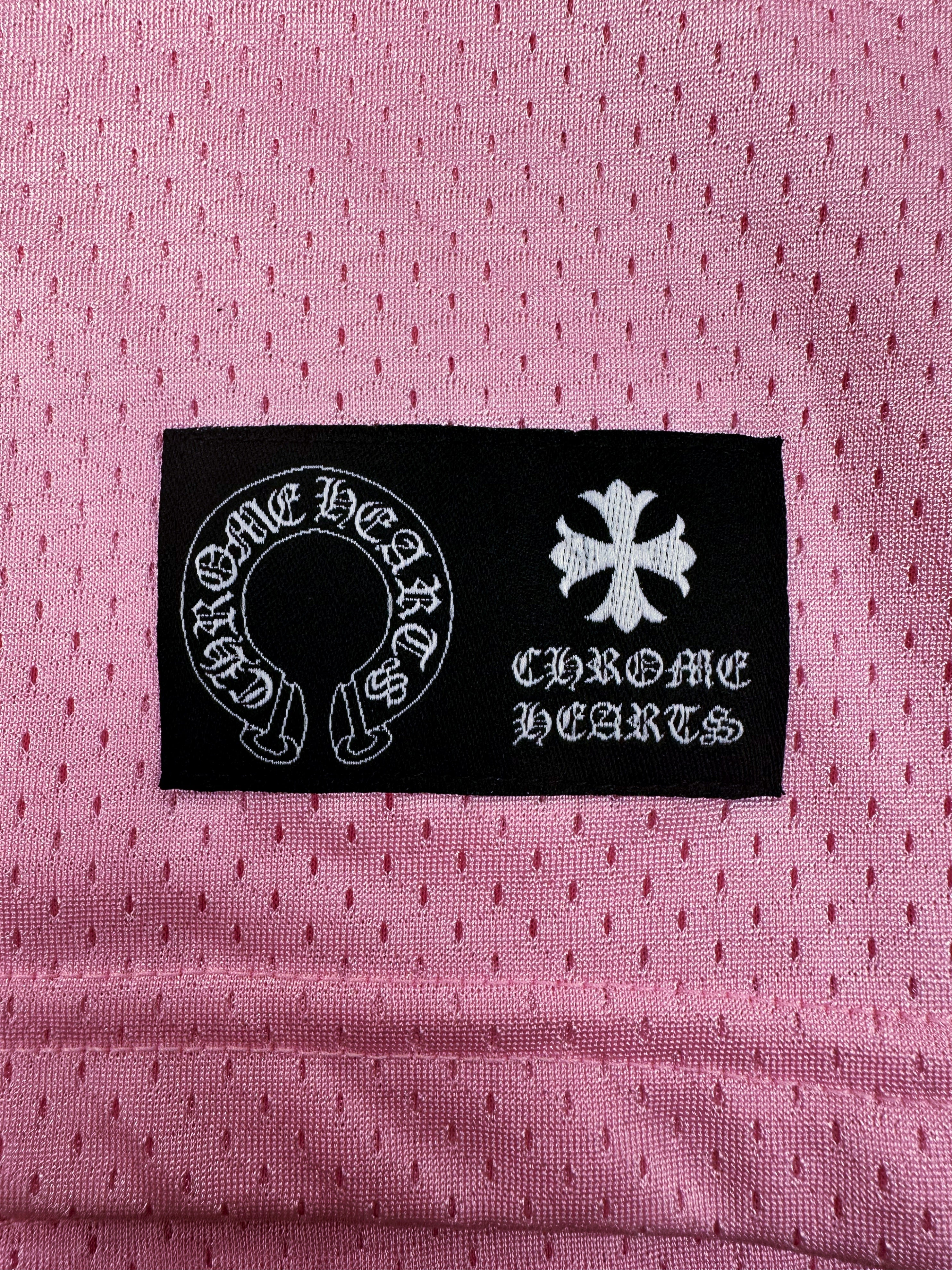 Chrome Hearts ‘Love You’ Baby Pink Fleur Sleeve Jersey