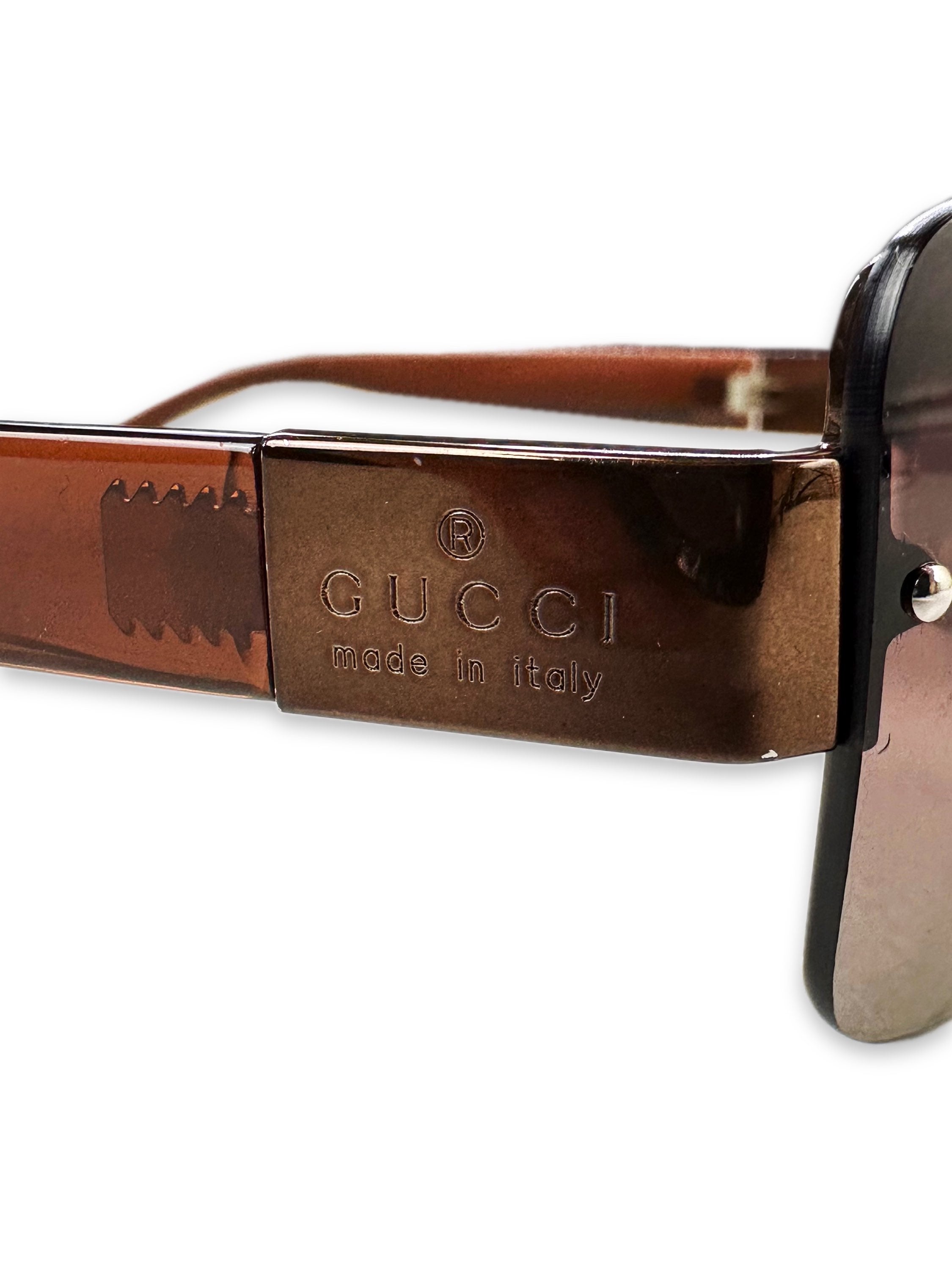 00s Gucci Rose Tint Rimless Boxy Sunglasses