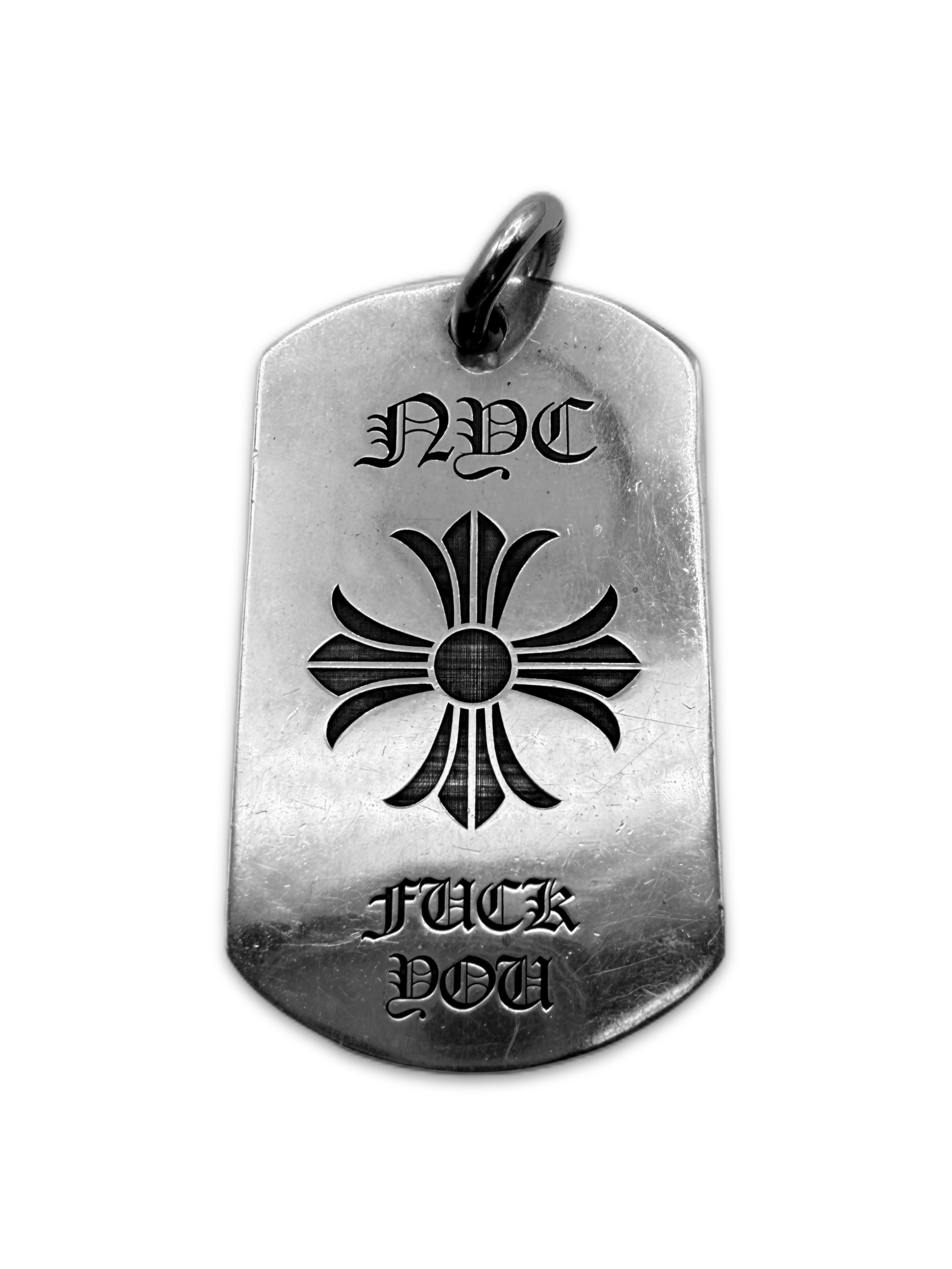 Chrome Hearts ‘Fuck You’ New York Horse Shoe Dog Tag