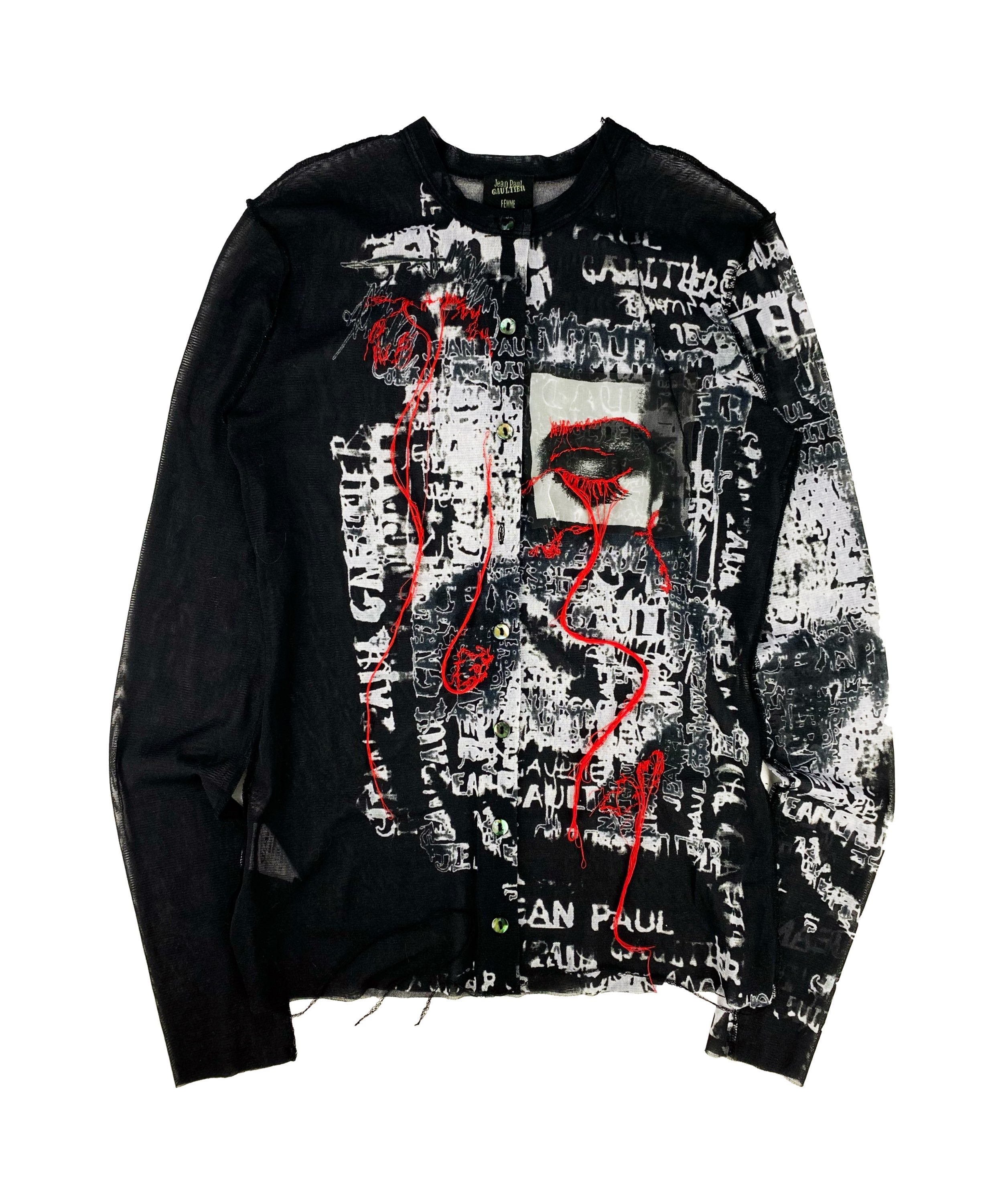 SS02 Jean Paul Gaultier ‘Madonna’ Mesh Longsleeve Shirt