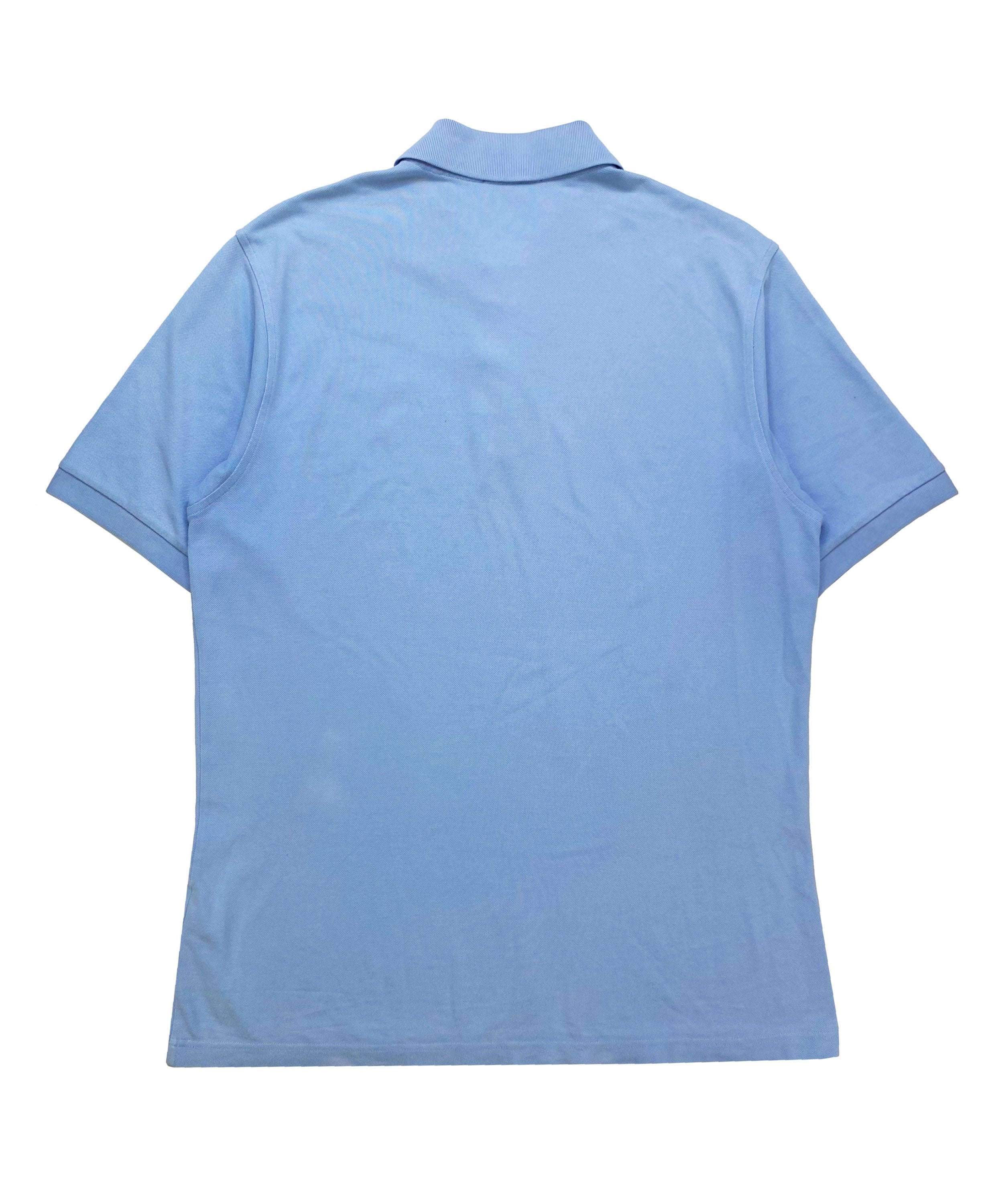 Burberry Nova Check Embroidered Logo Baby Blue Collared Polo