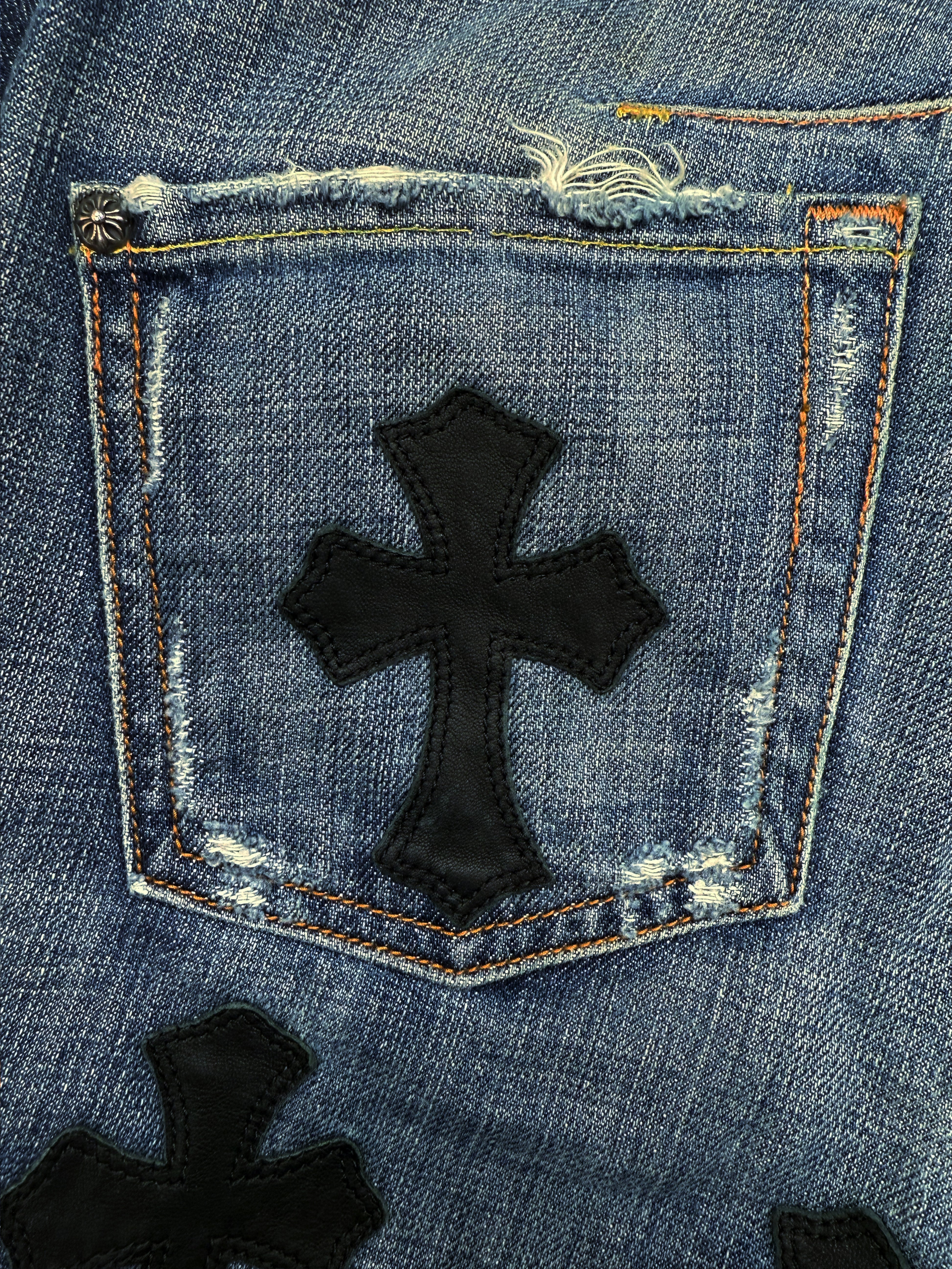 Chrome Hearts 7 For All Man Kind 23 Cross Patch 1/1 Custom Denim