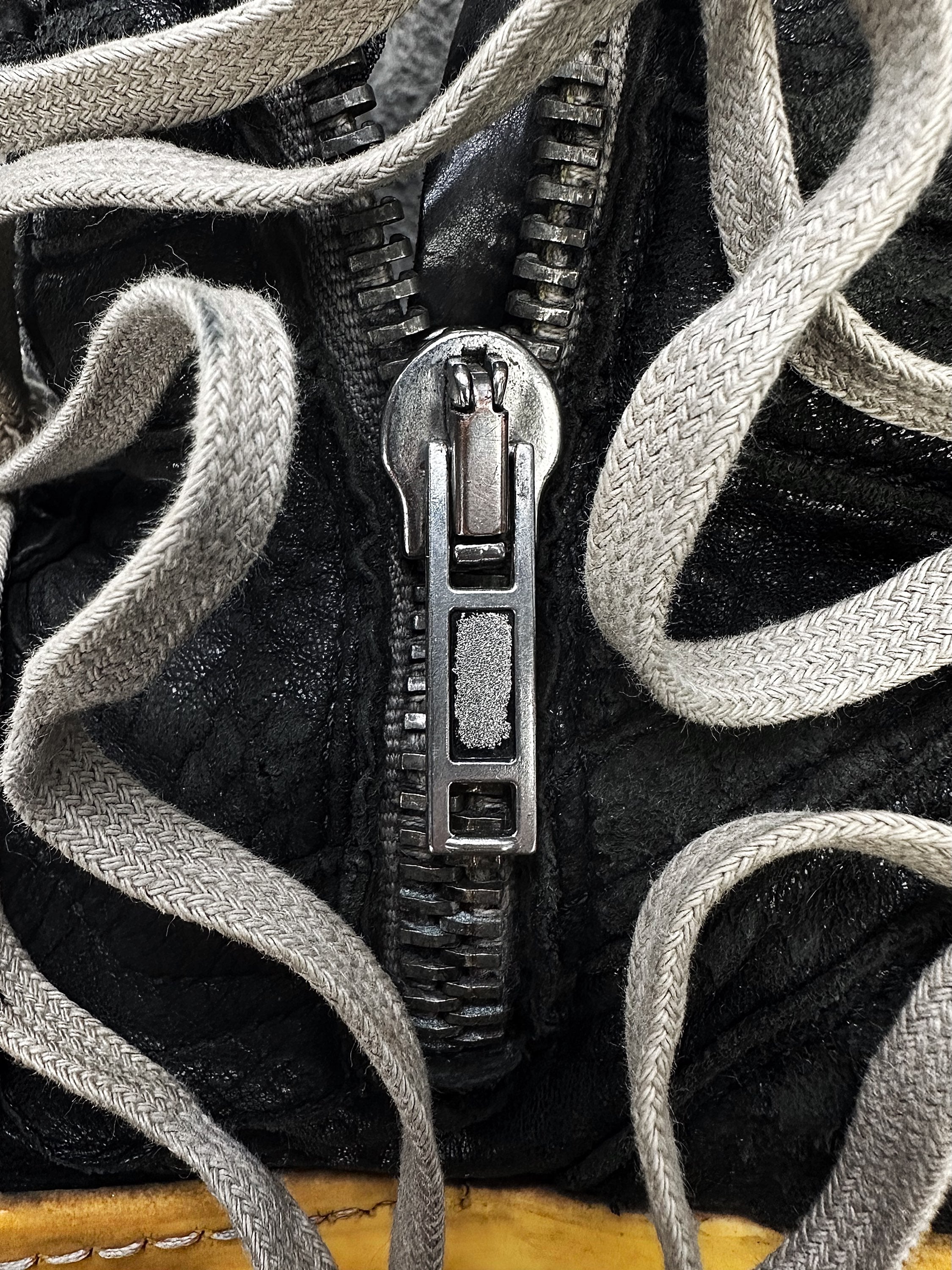 AW06 Rick Owens ‘Dustulator’ Black Pigskin Leather Hi-top Dunks