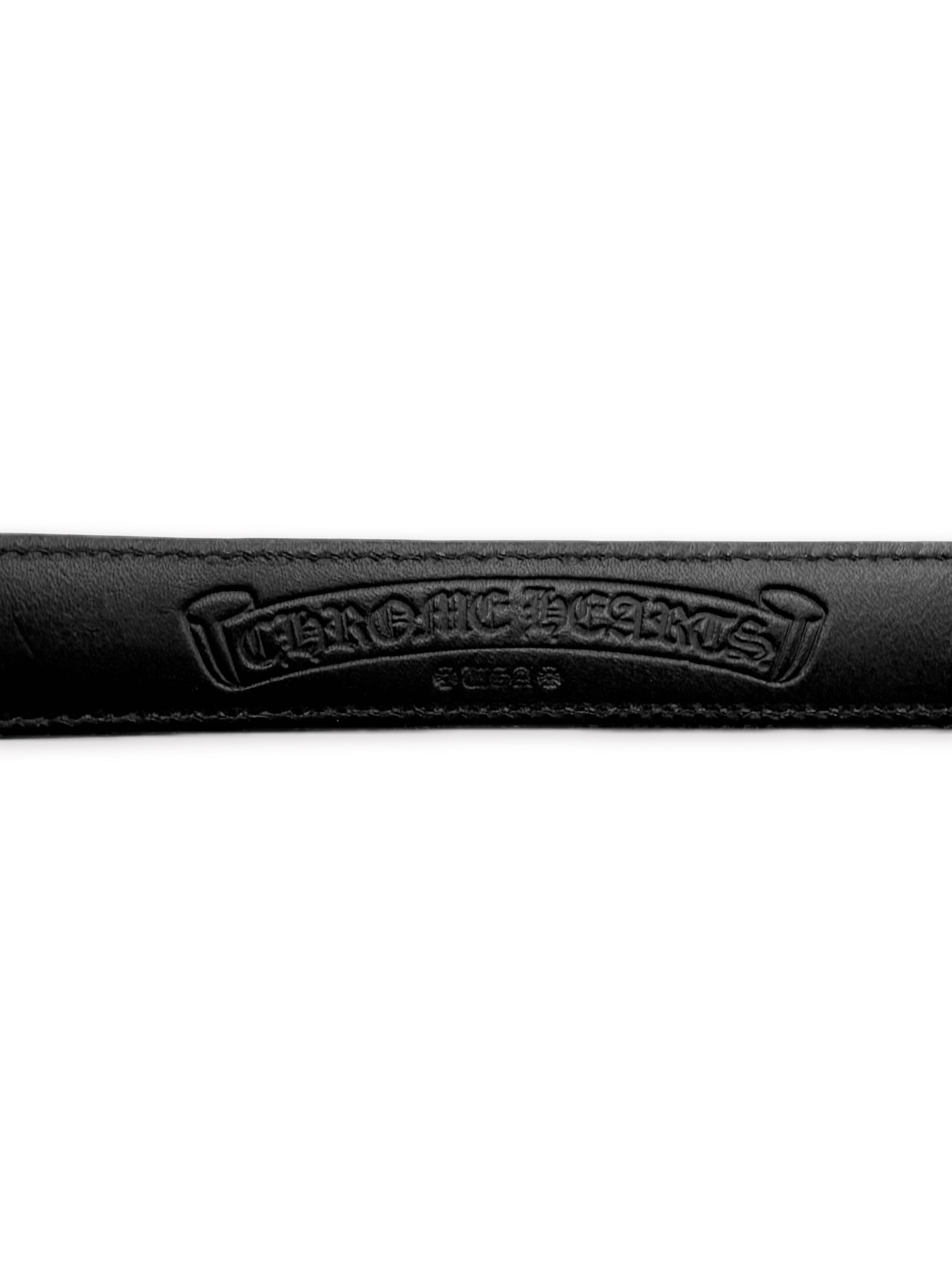 Chrome Hearts 1 inch Black Leather Belt Strap