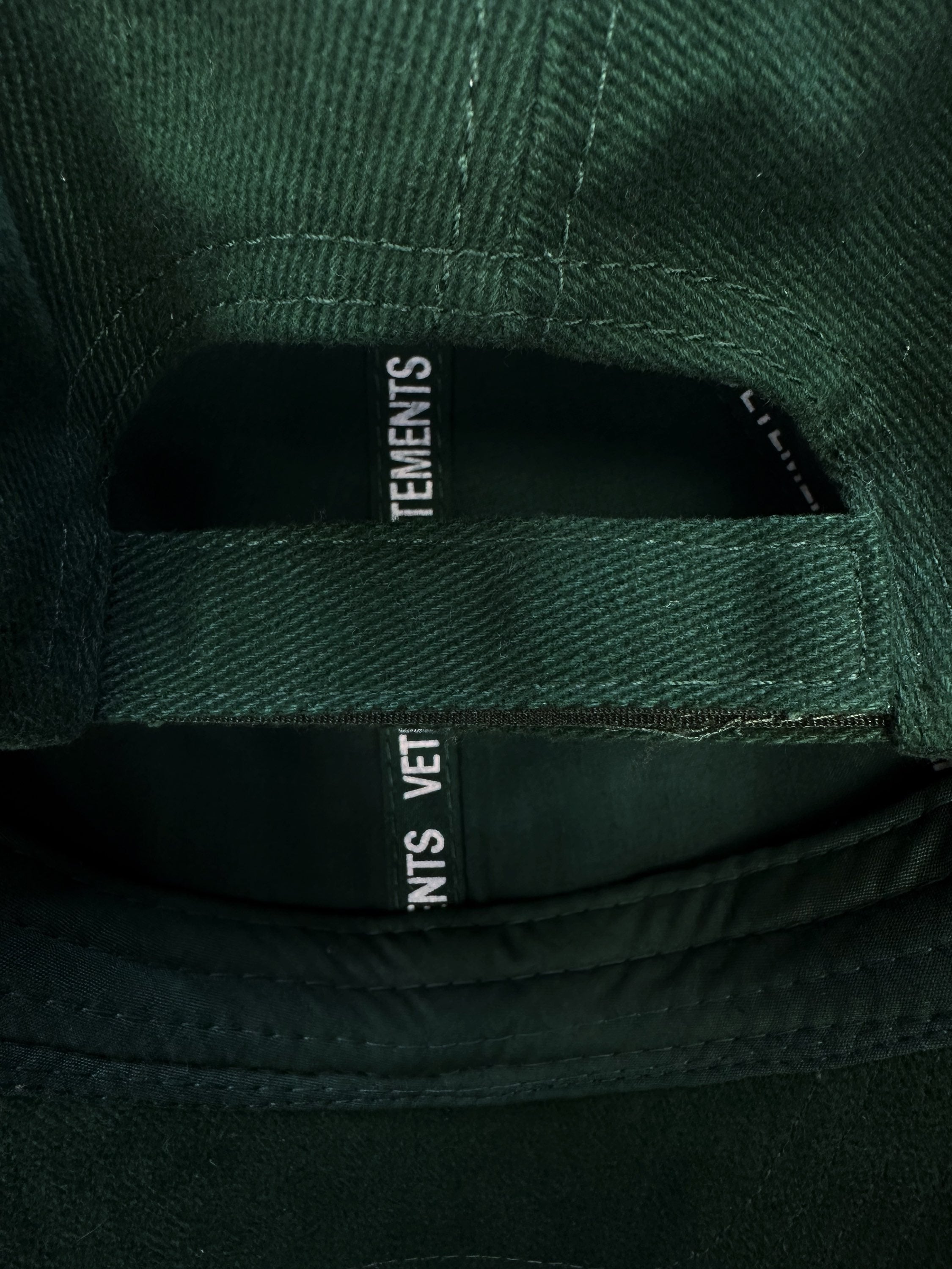 AW17 Vêtements ‘Polizei’ Embroidered Pine Green Strap Back Hat
