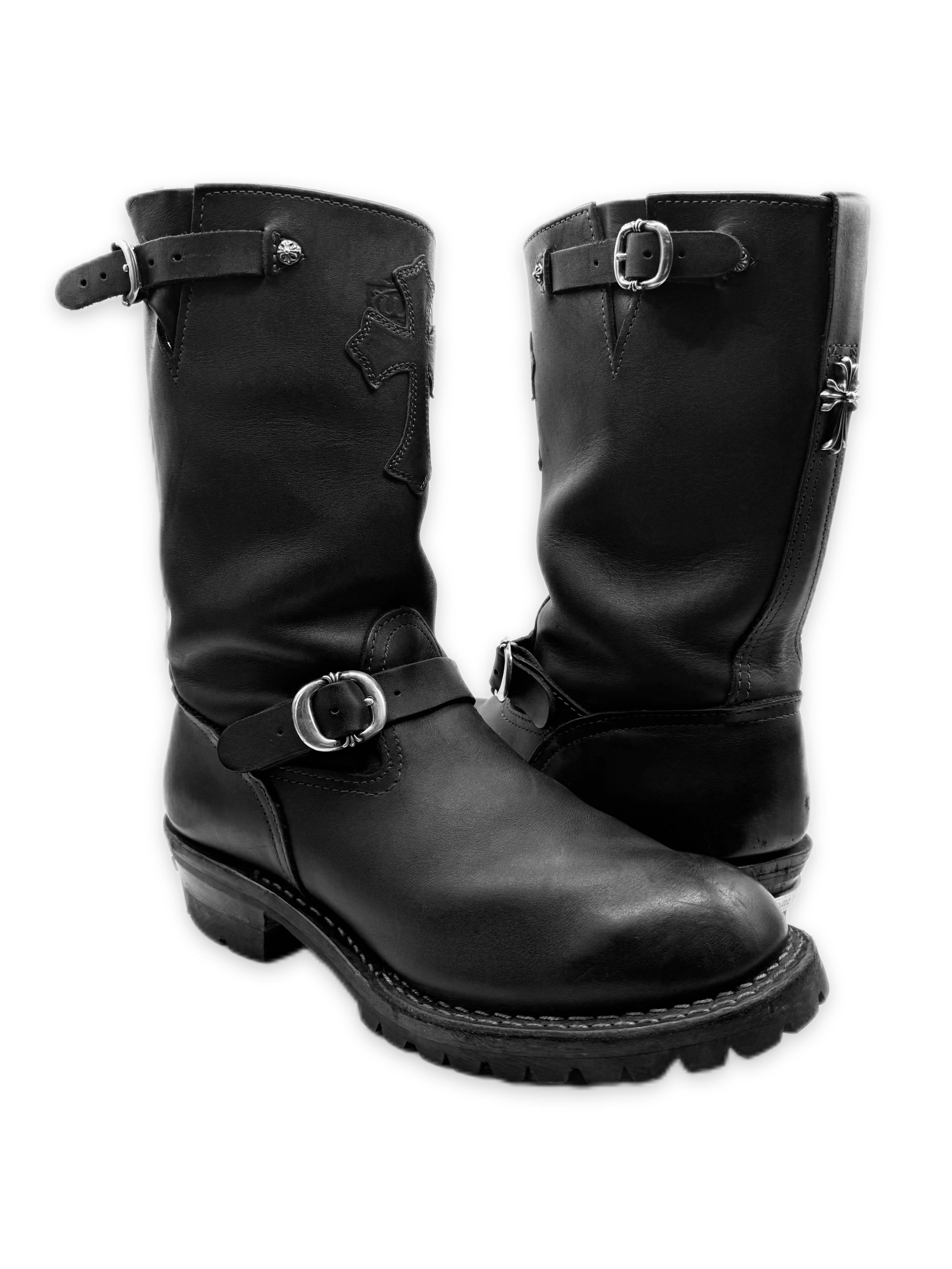 Chrome Hearts x Wesco Cross Patch Leather Gunslinger Boots
