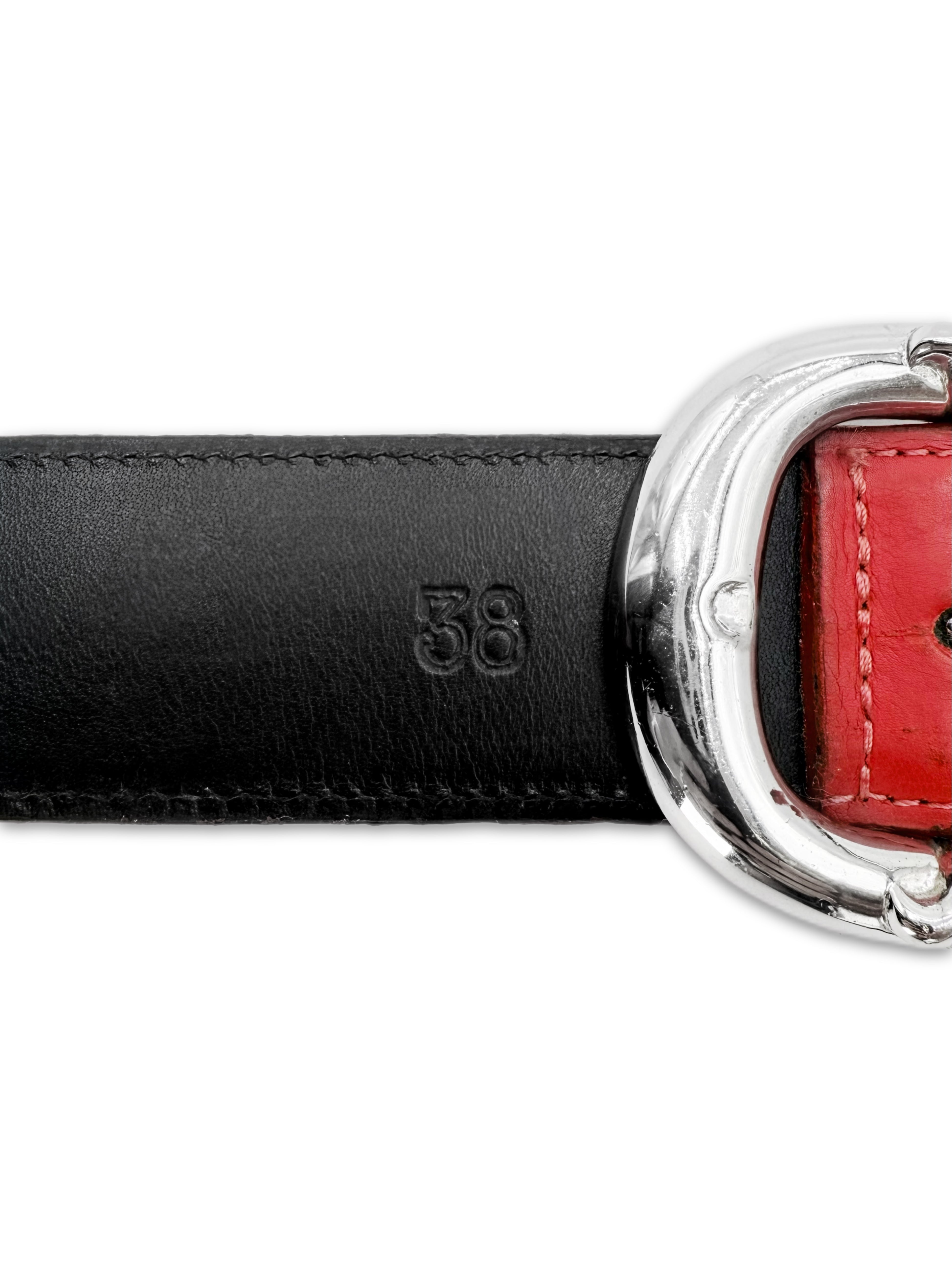 Chrome Hearts Cherry Red Leather ‘Gunslinger’ .925 Silver Belt