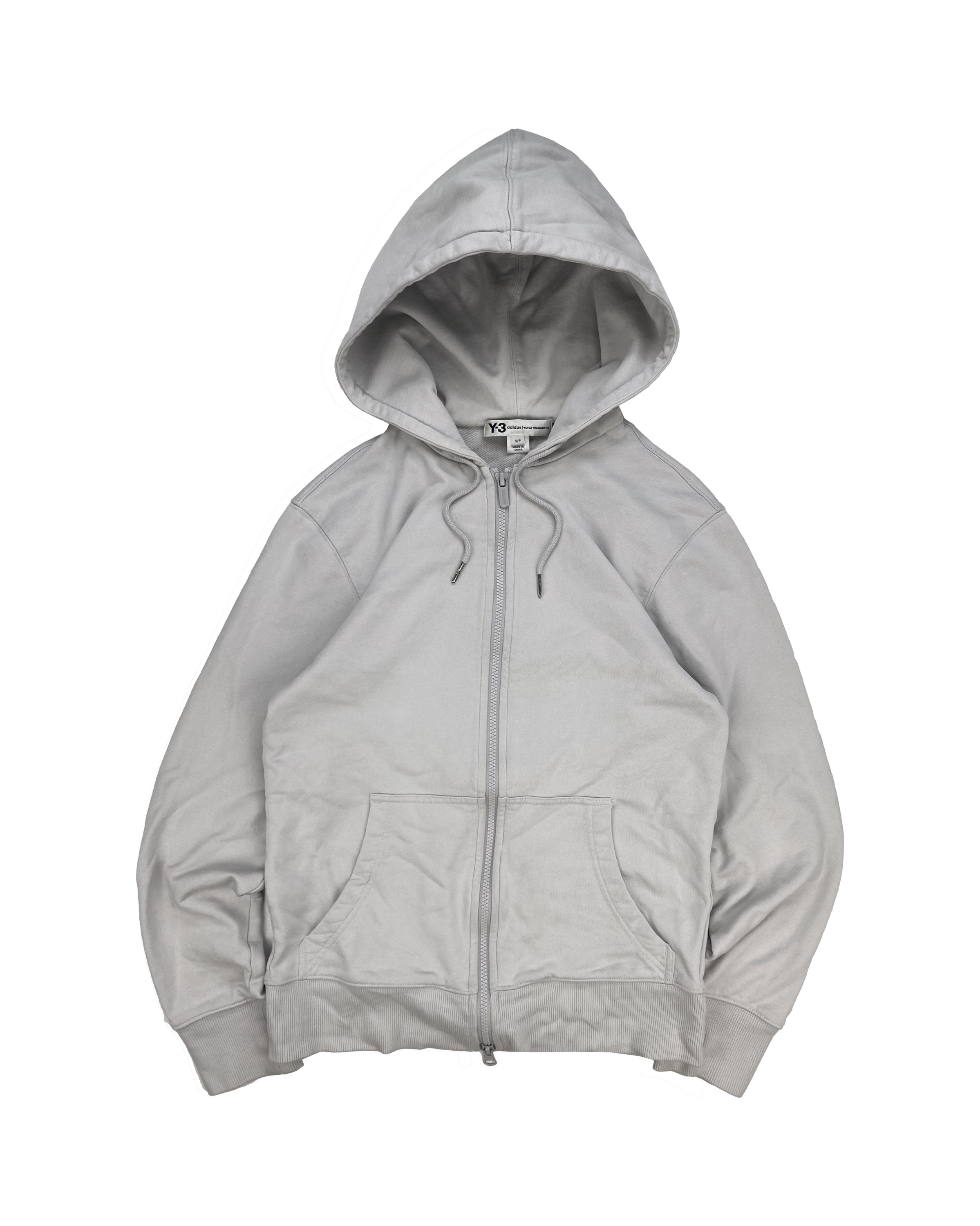 Y-3 Yohji Yamamoto x Adidas Heather Grey Full-zip Logo Hoodie