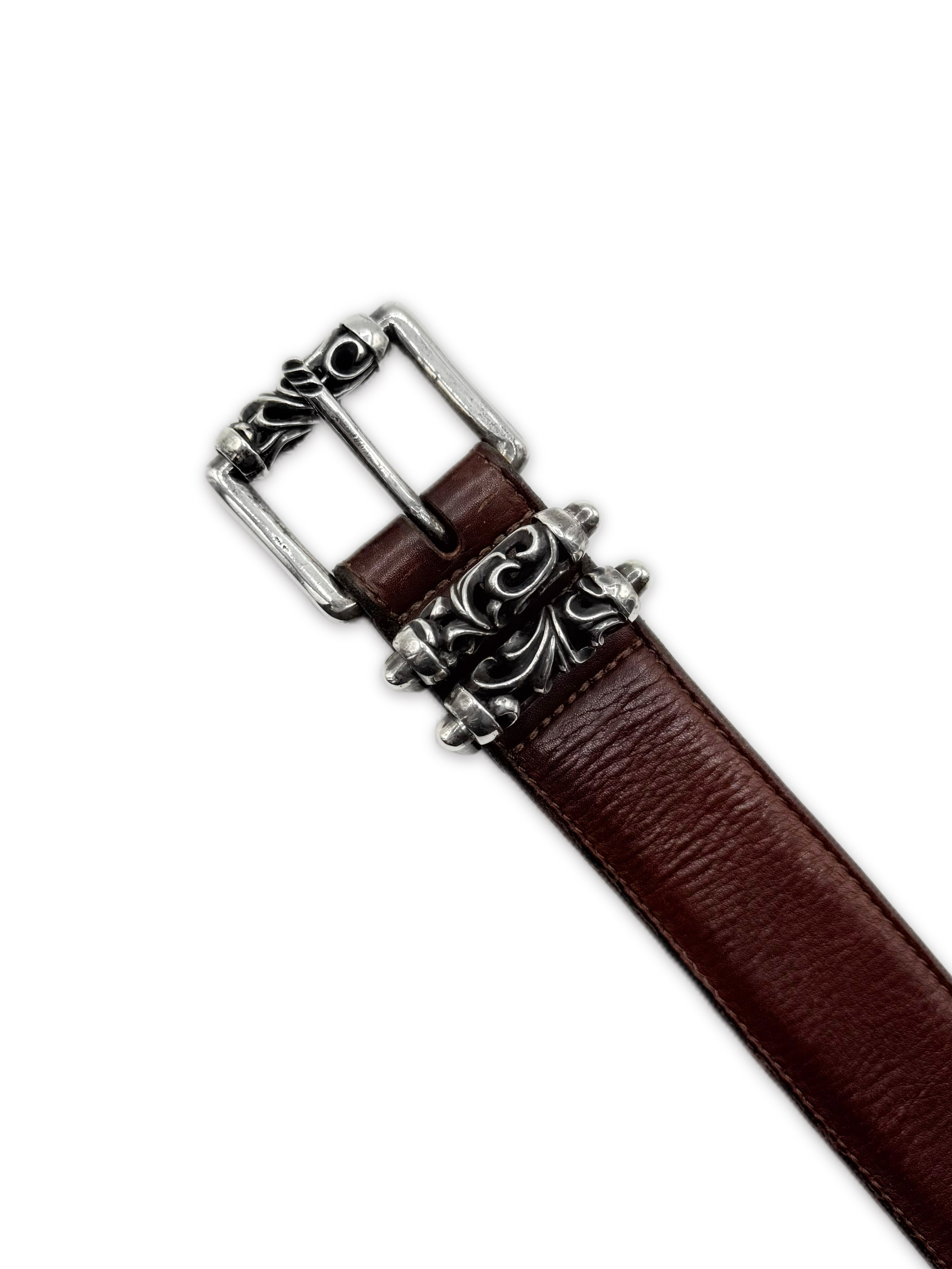 Chrome Hearts Brown Double .925 Silver Roller Belt