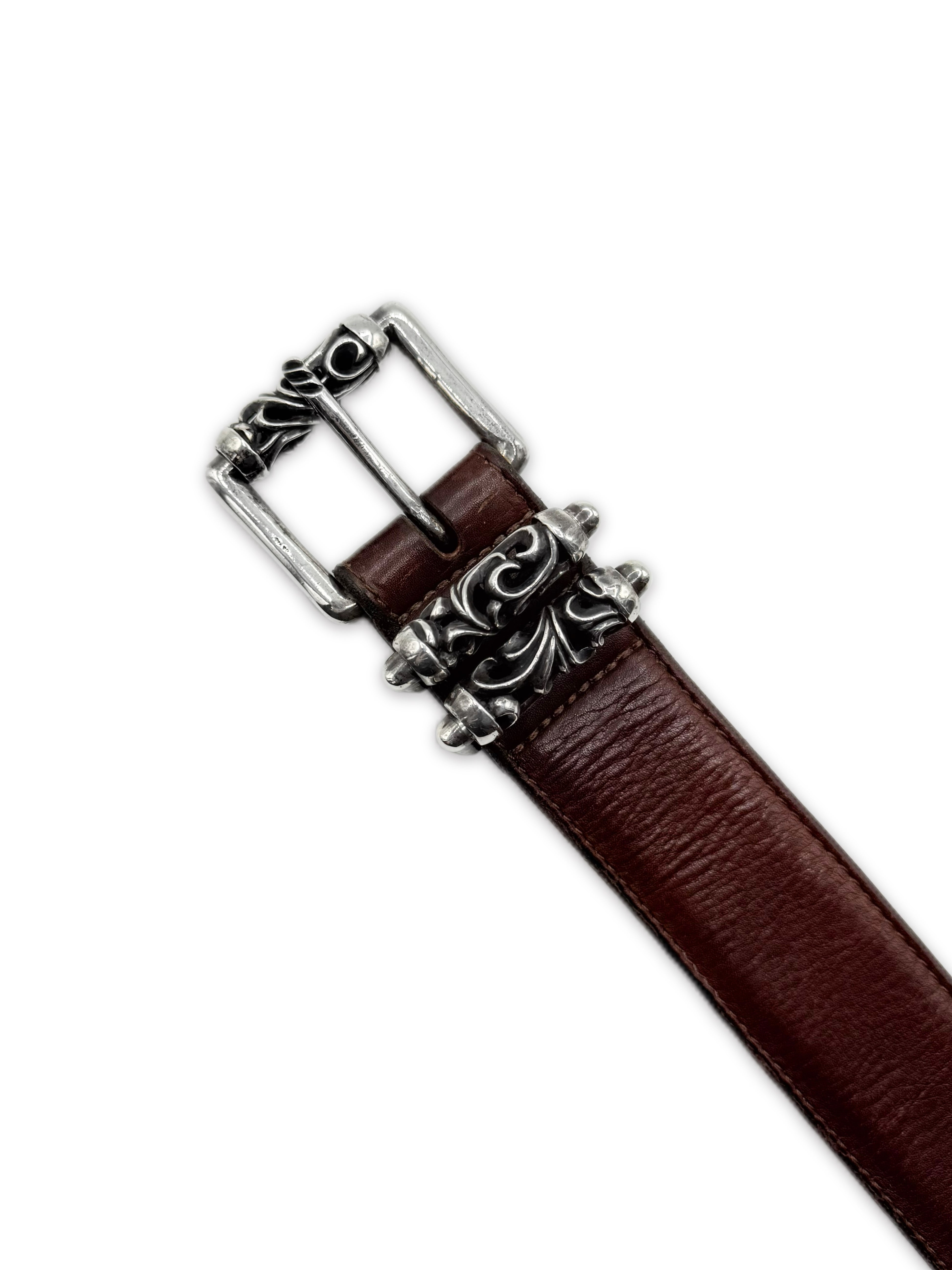 Chrome Hearts Brown Double .925 Silver Roller Belt
