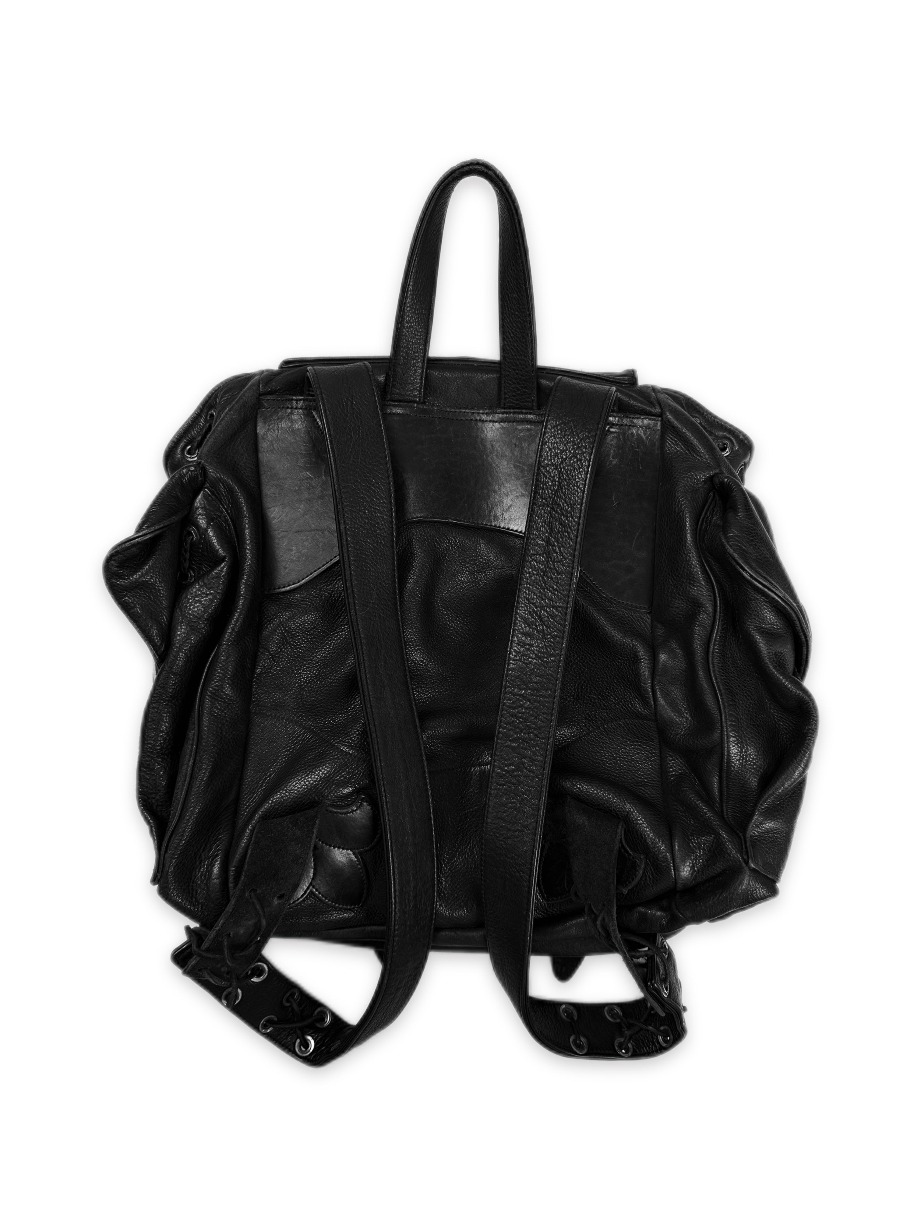 Chrome Hearts Filigree Cross Patch Gunslinger Leather Backpack
