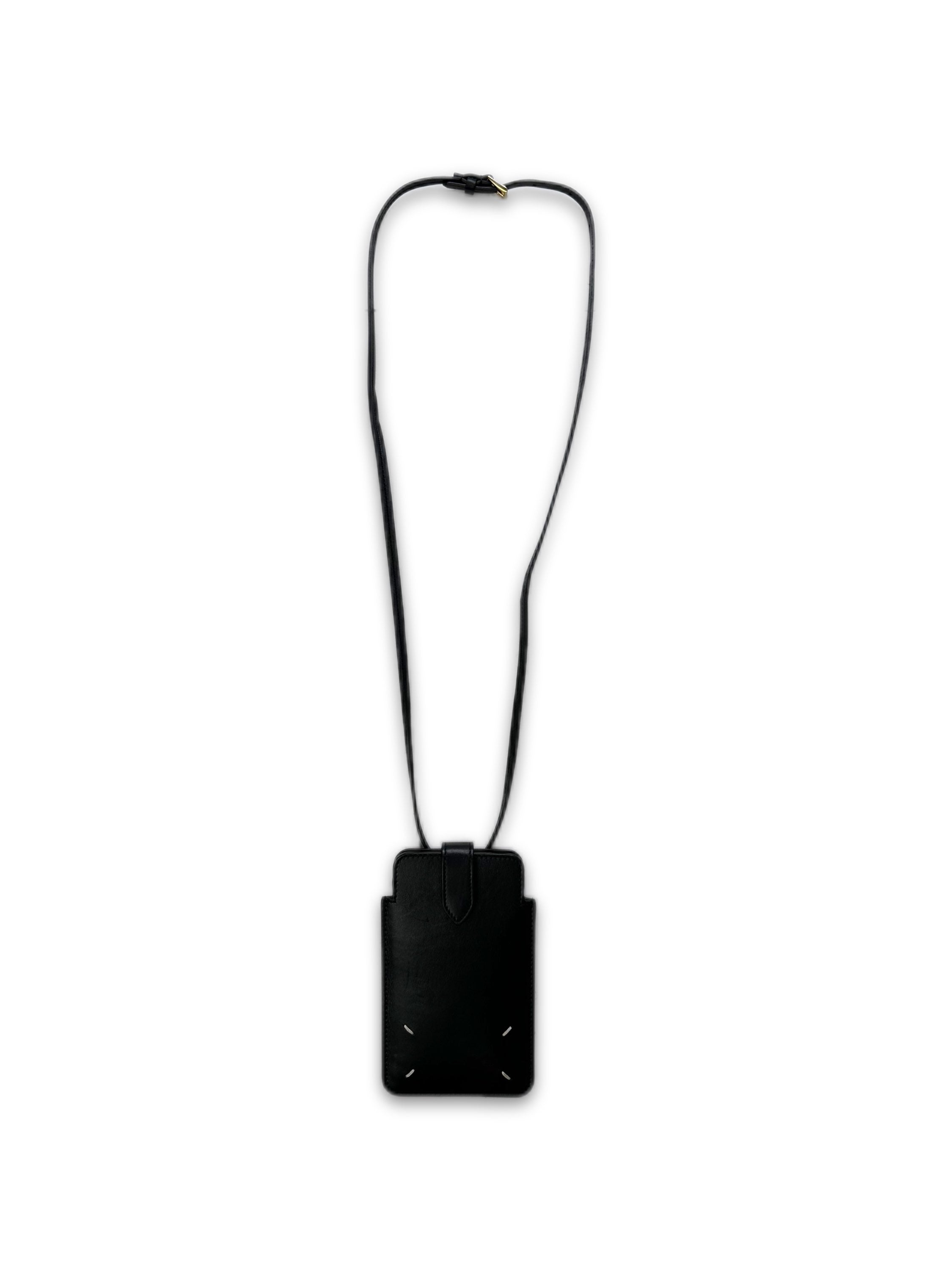 Maison Margiela Black Leather Four Stitch Crossbody Bag