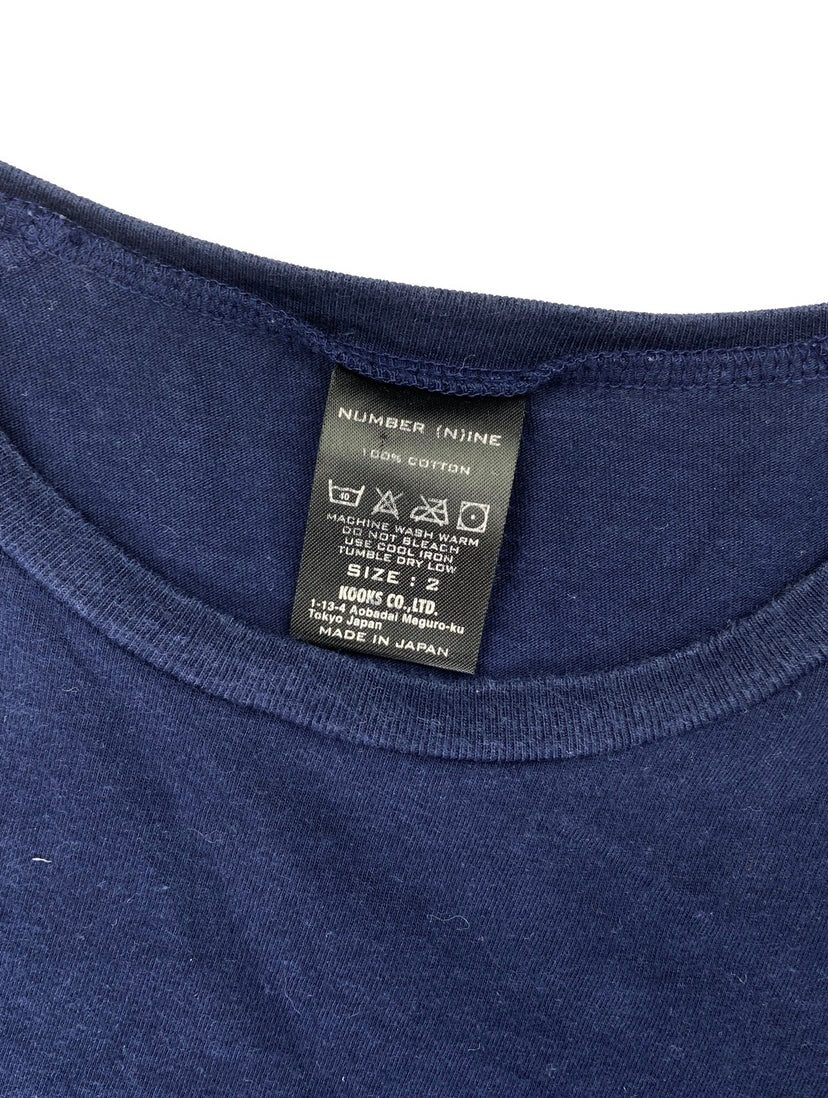 Number (N)ine “New York” Pocket Navy Blue T-Shirt