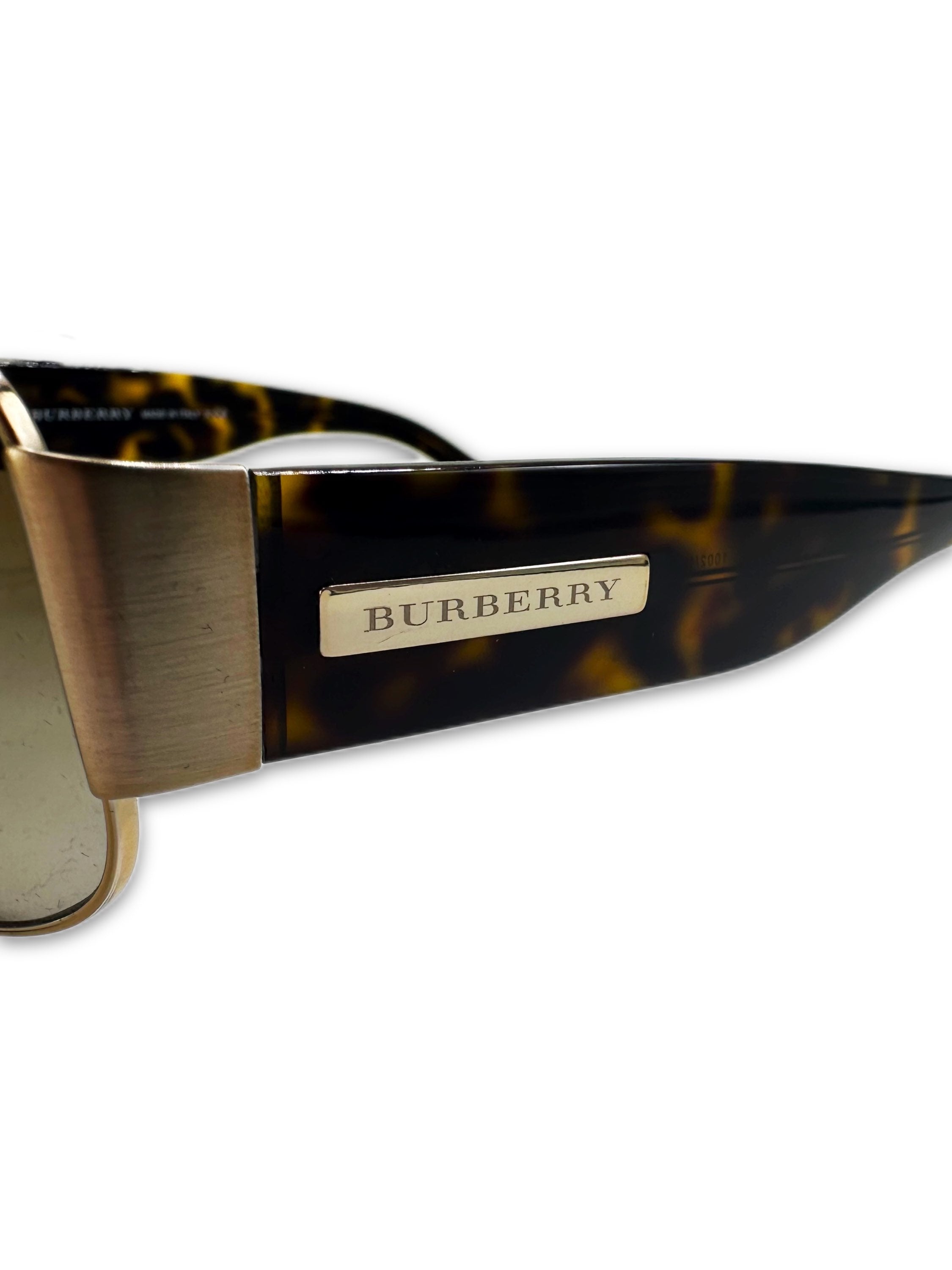 Burberry Warm Tint Metal Logo Aviator Sunglasses
