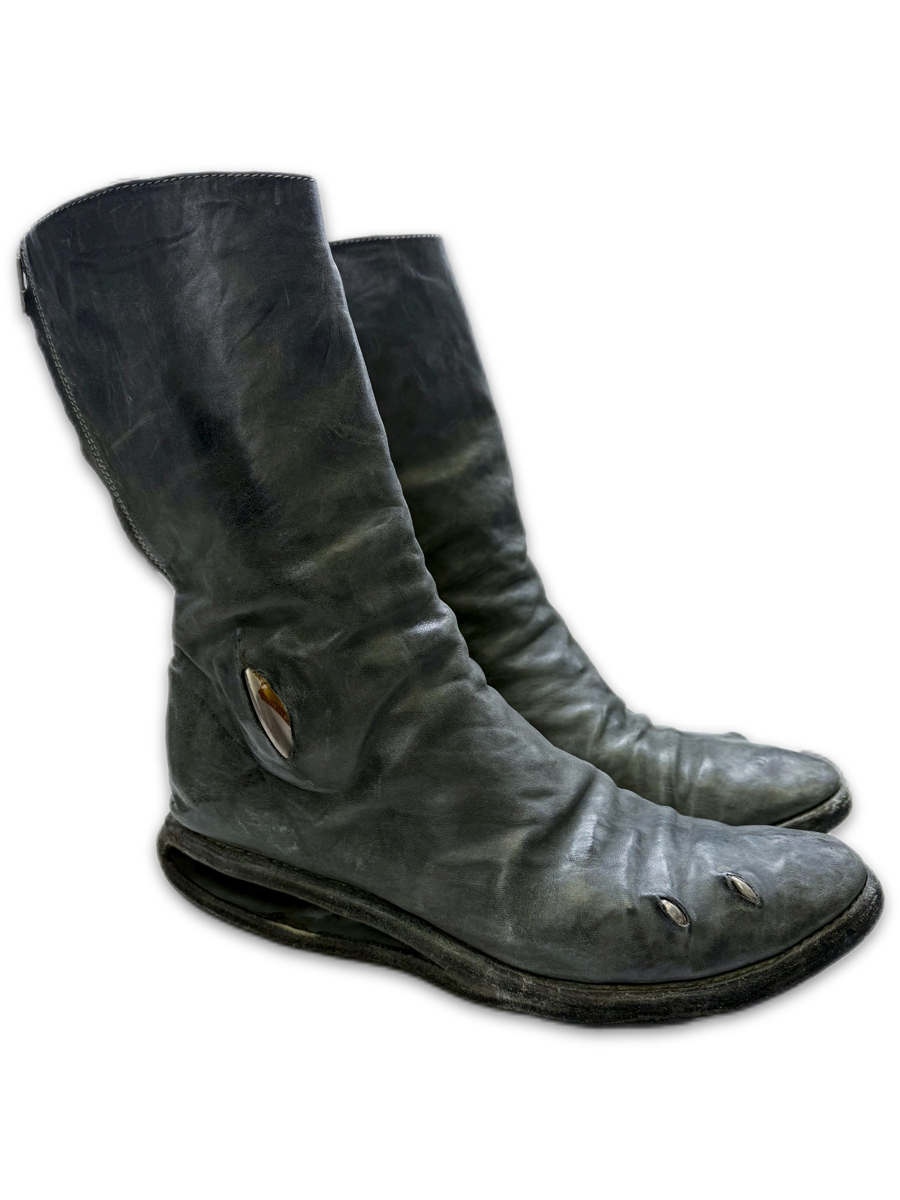 Carol Christian Poell ‘Prosthetic’ Col 19 Tornado Zip Leather Boots