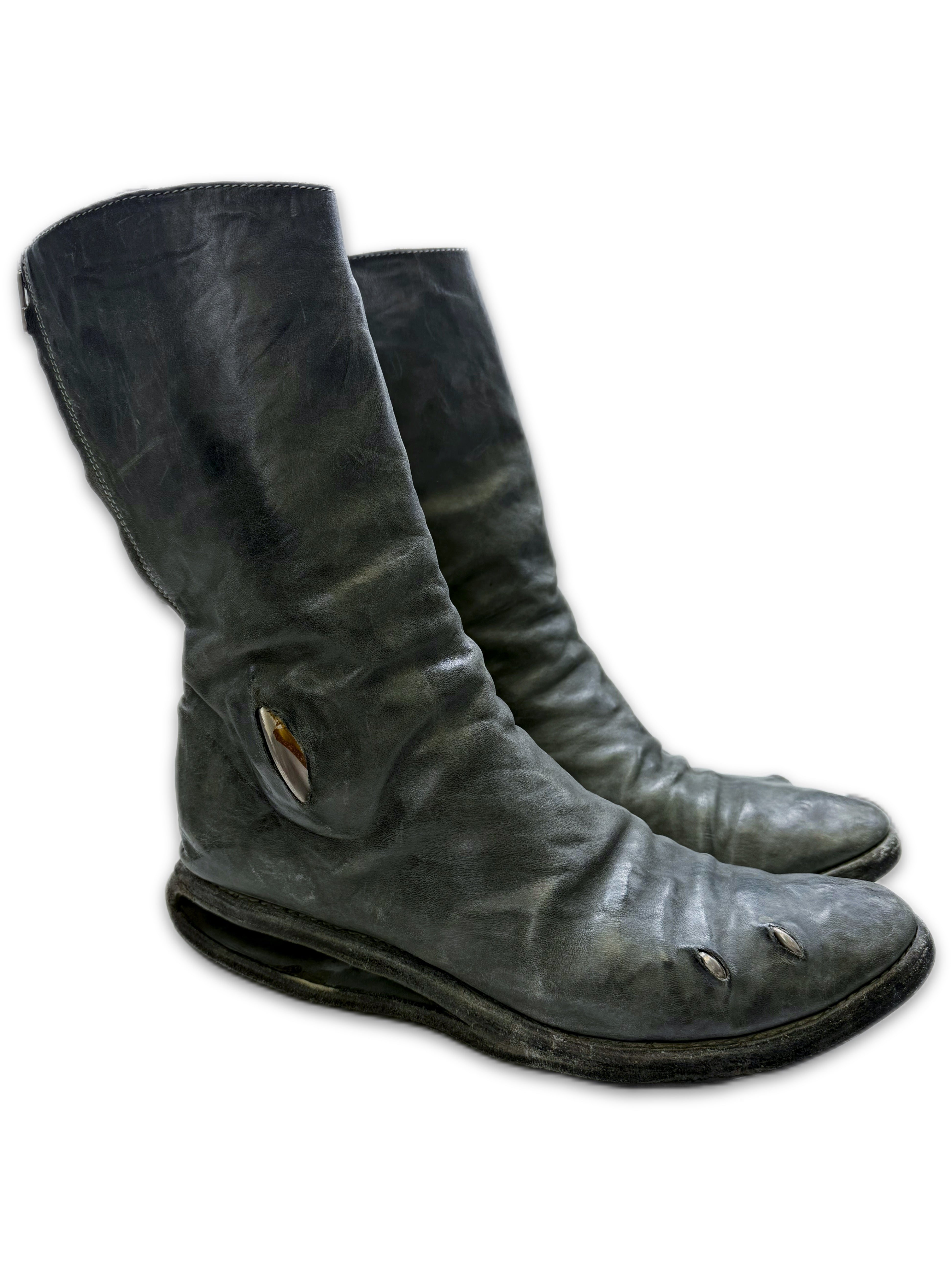 Carol Christian Poell ‘Prosthetic’ Col 19 Tornado Zip Leather Boots