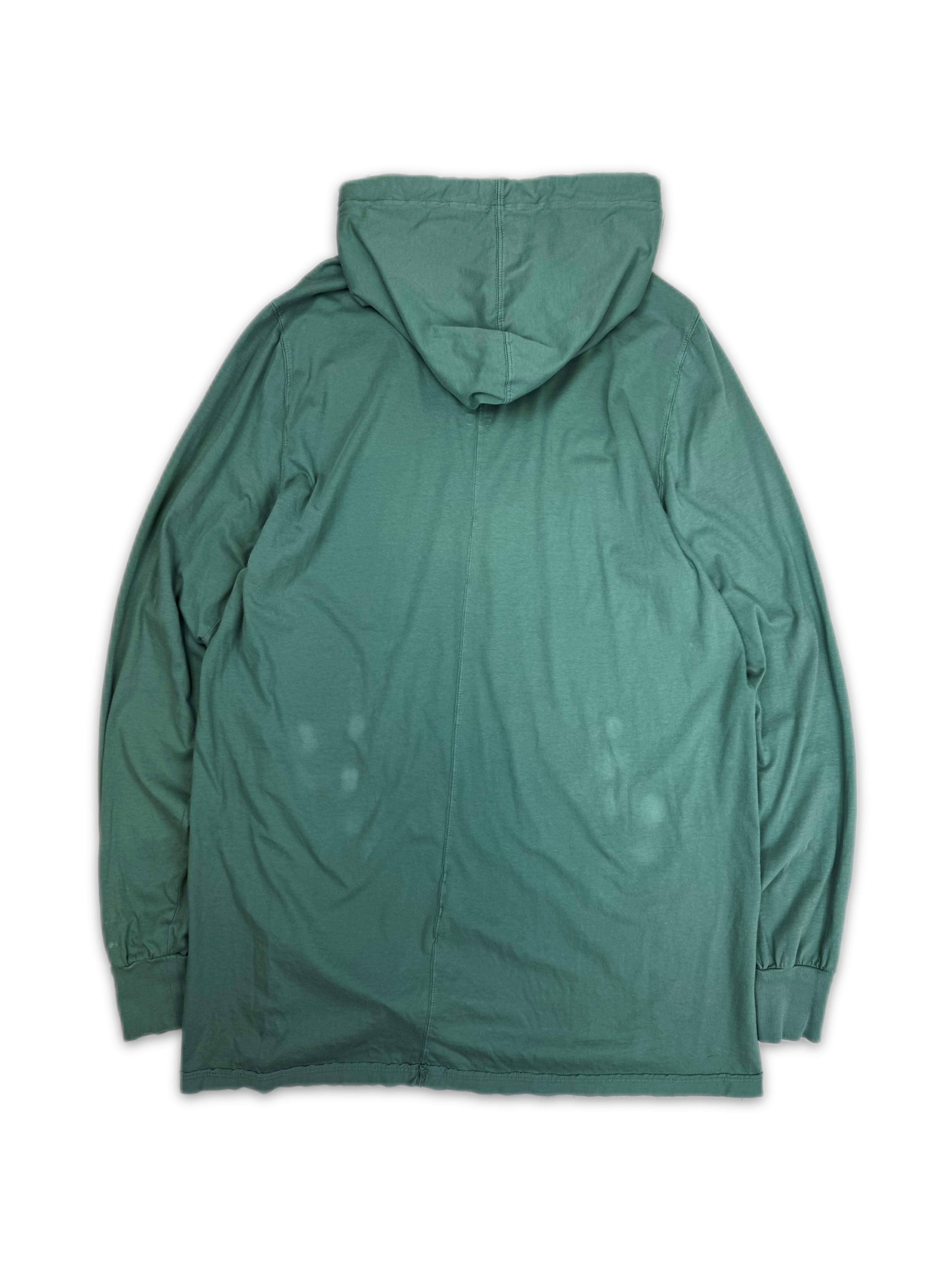 Rick Owens DRKSHDW Green Long Light Weight Hoodie