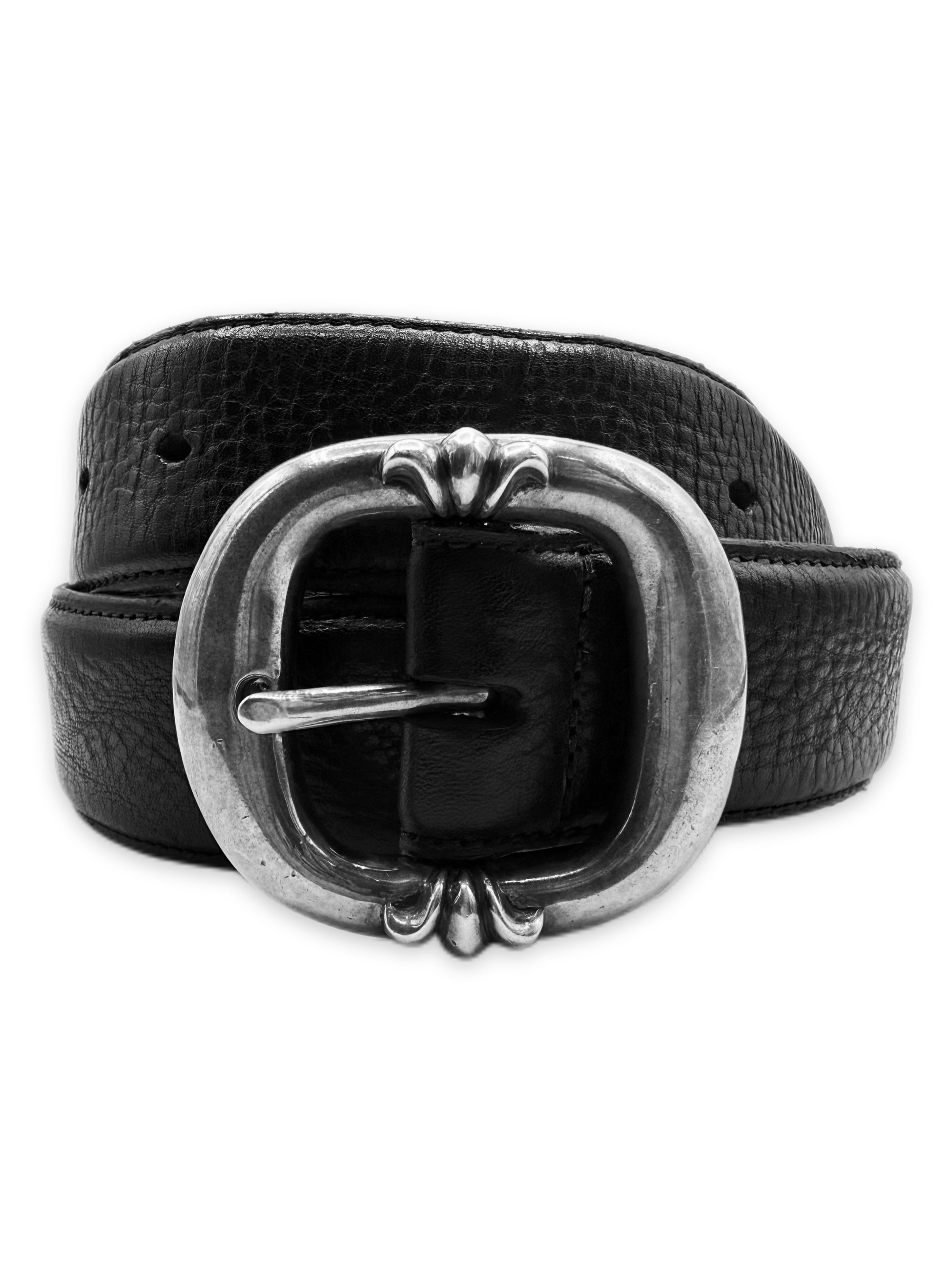Chrome Hearts ‘Gunslinger’ .925 Silver Black Leather Belt